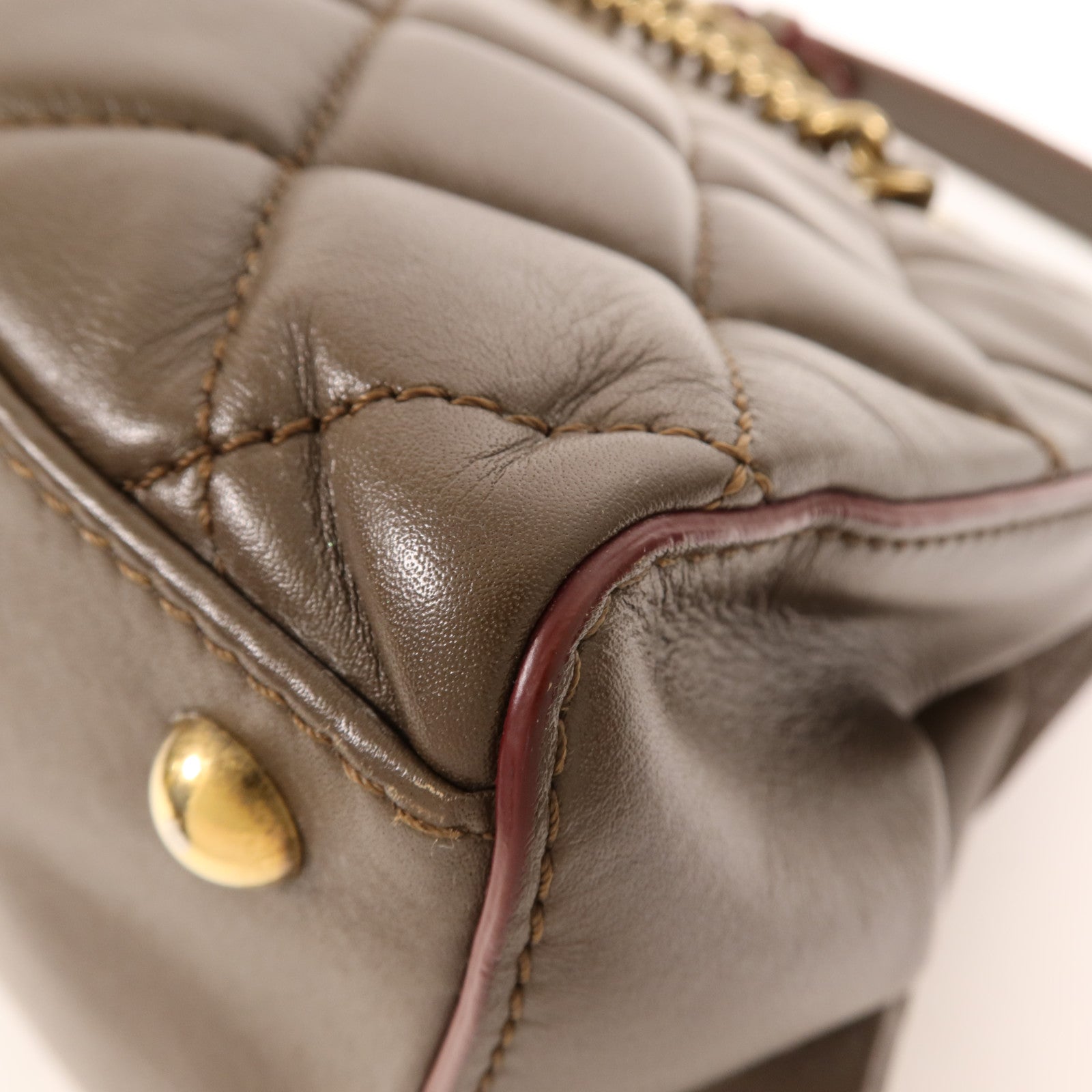 CHANEL 羊皮皮革Chain Shoulder金扣鏈帶肩背袋