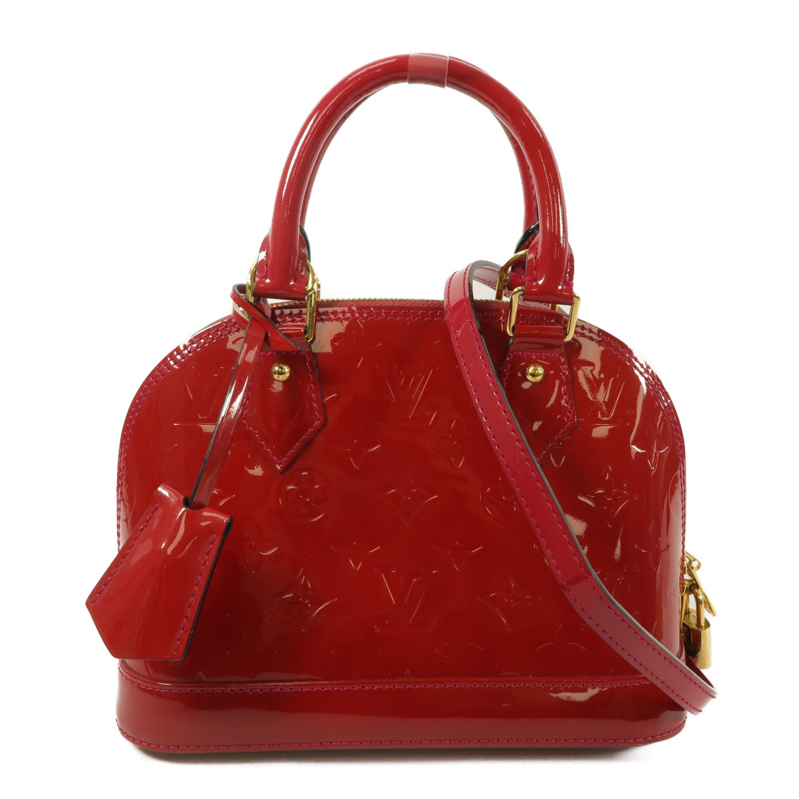 LOUIS VUITTON Monogram Vernis Alma BB手挽肩背兩用袋