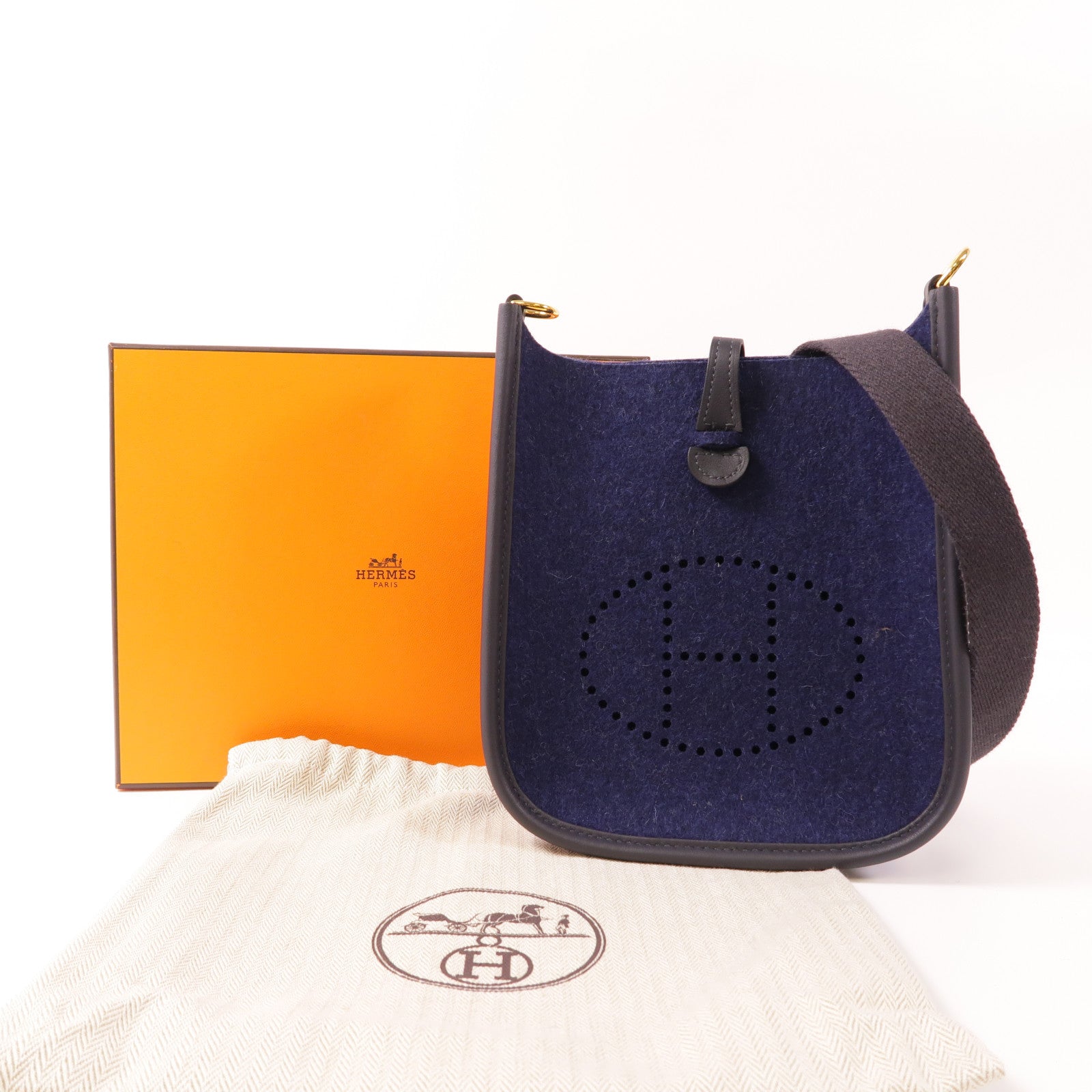HERMES Felt Evelyne TPM金扣肩背袋