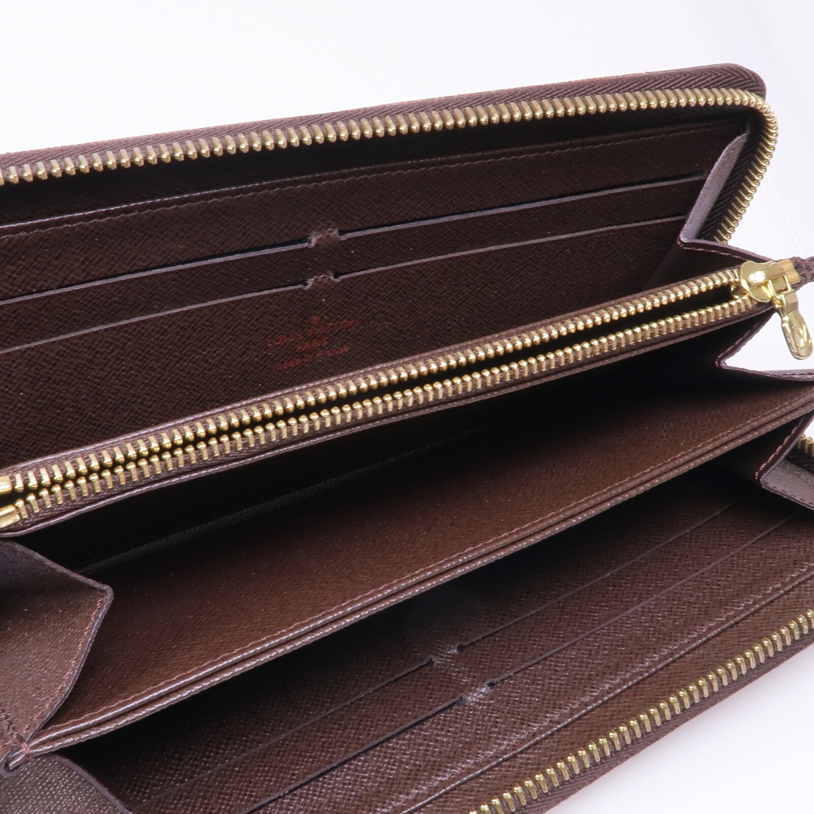 LOUIS VUITTON Damier Ebene Zippy Long Wallet金扣長錢包