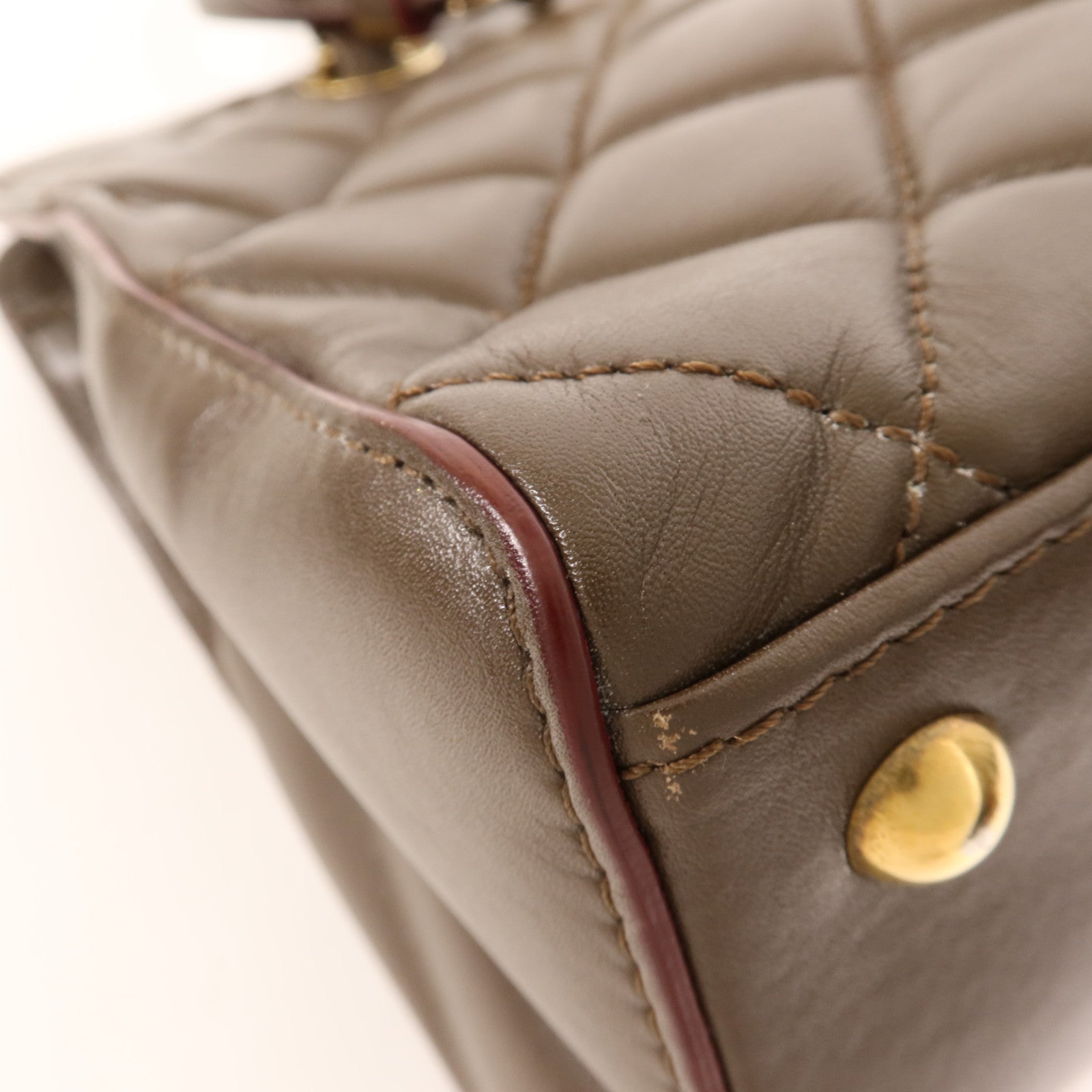 CHANEL 羊皮皮革Chain Shoulder金扣鏈帶肩背袋