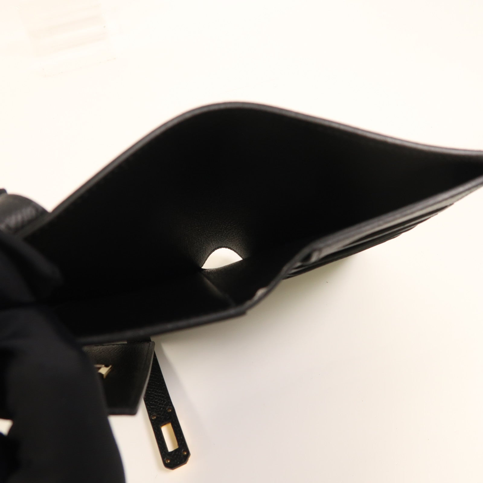 HERMES Epsom皮革Kelly Compact Wallet金扣錢包