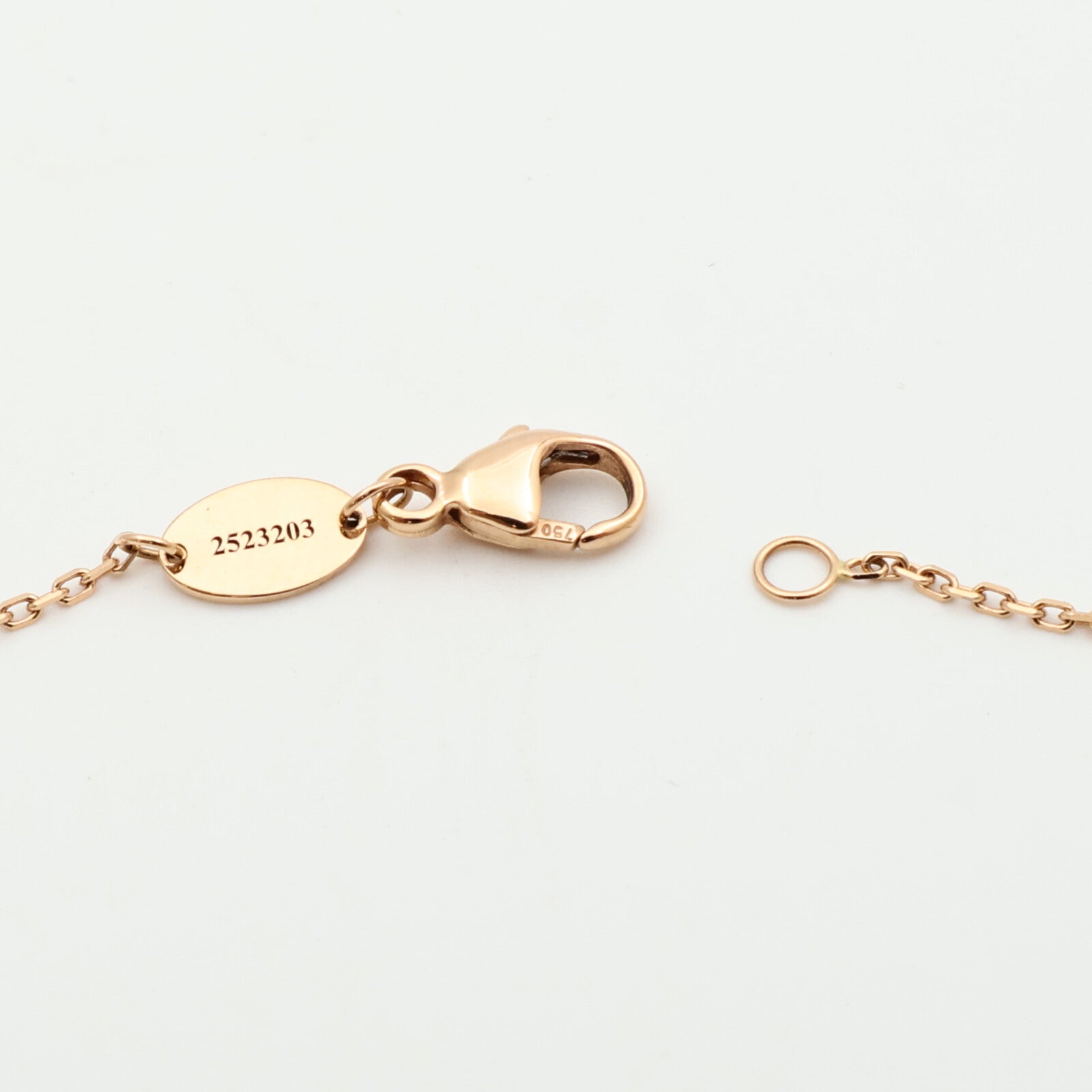 Chaumet 18K玫瑰金Jeux de Liens Pendant鑽石/縞瑪瑙項鍊