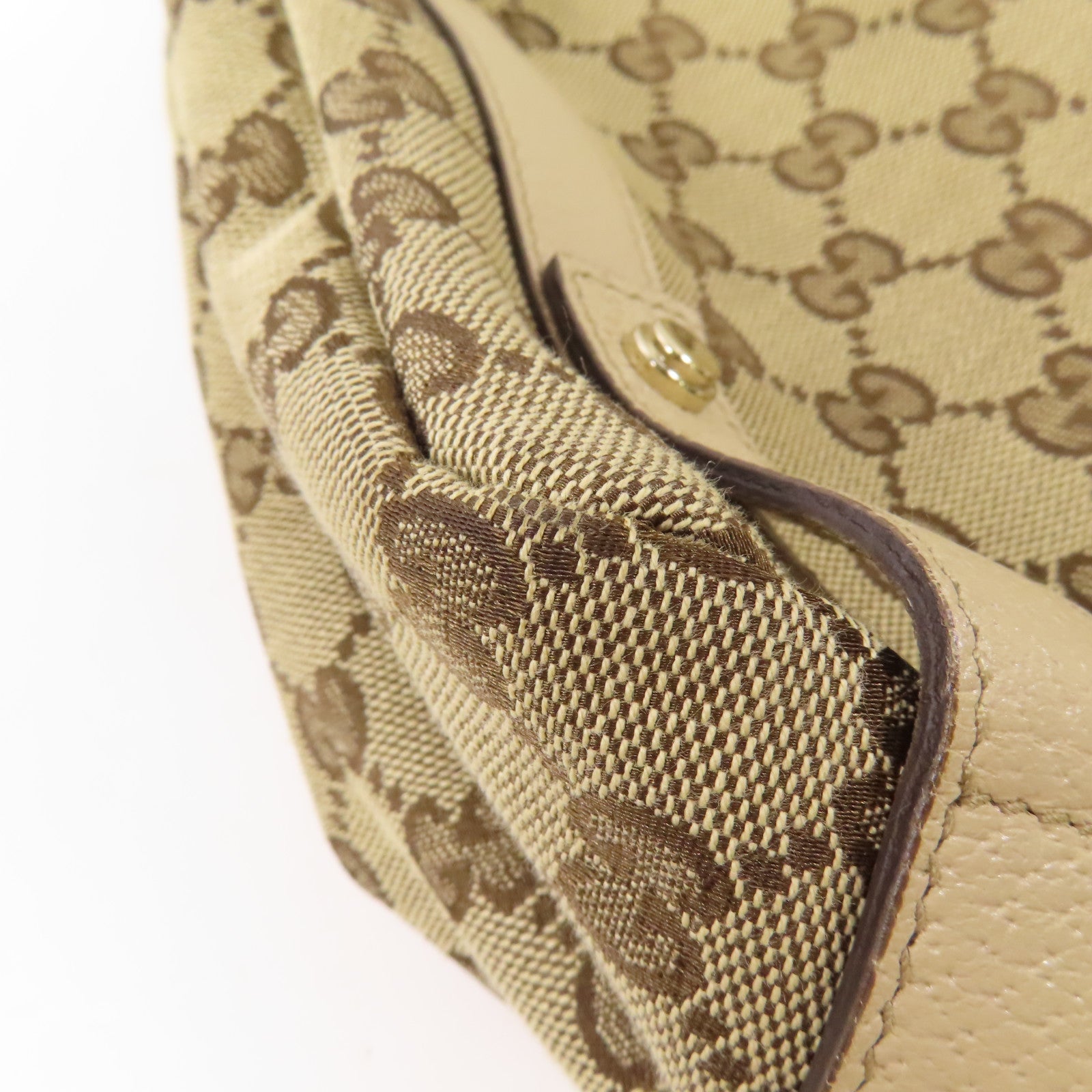 GUCCI 帆布Shoulder Bag金扣肩背袋