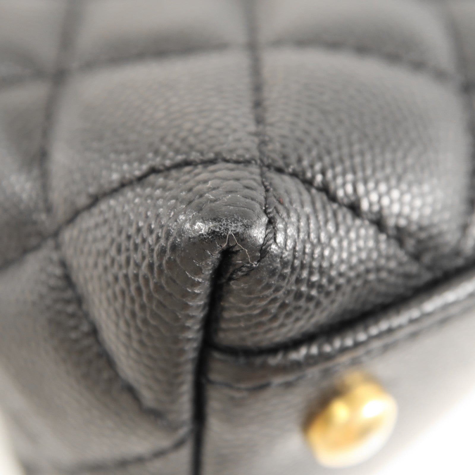 CHANEL 牛皮皮革/蜥蝪皮革Coco Handle Medium金扣手挽肩背兩用袋