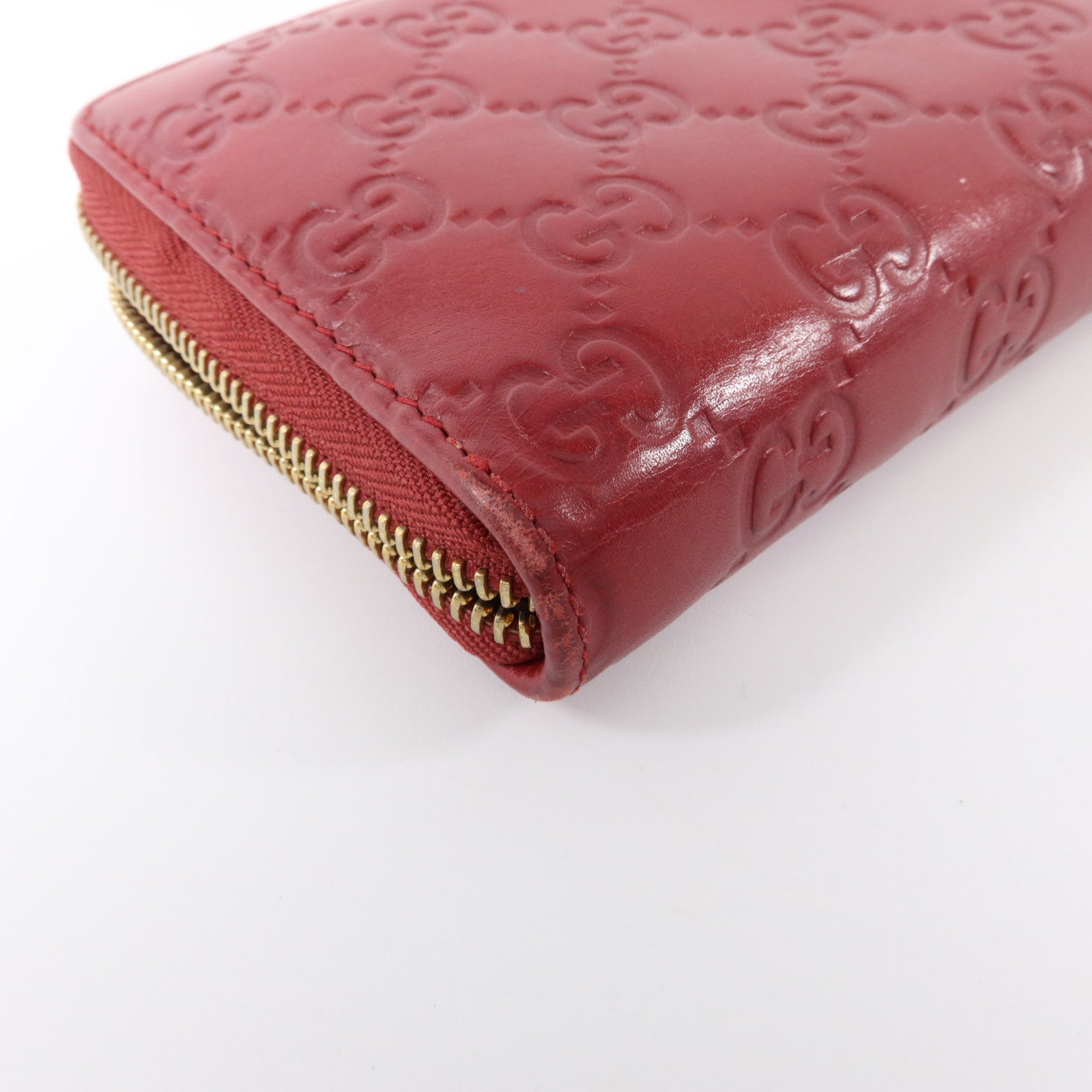 GUCCI 牛皮皮革Lovely Line Guccissima Zip-Around Long Wallet金扣長錢包