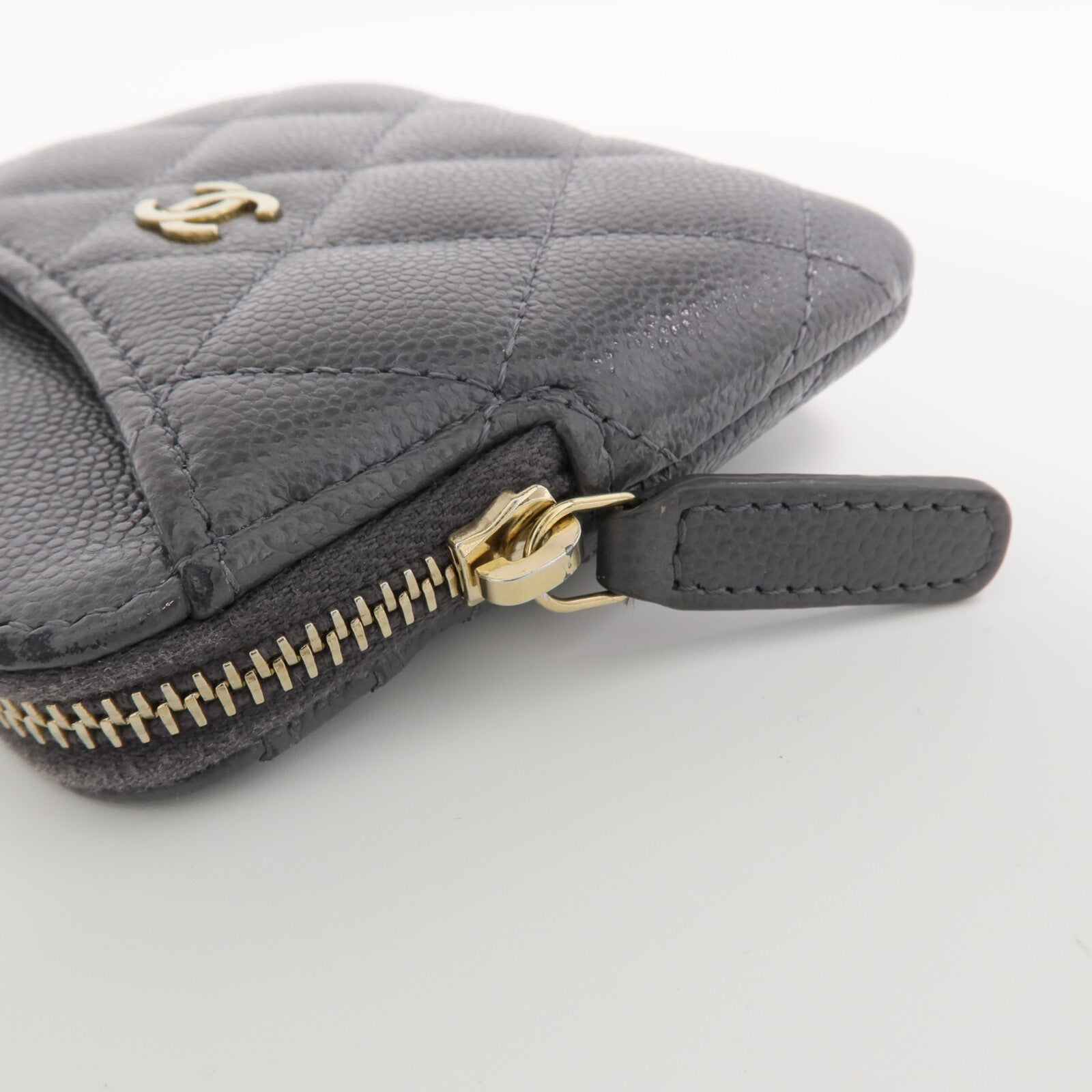 CHANEL 牛皮皮革Card Holder Matelasse金扣卡片套