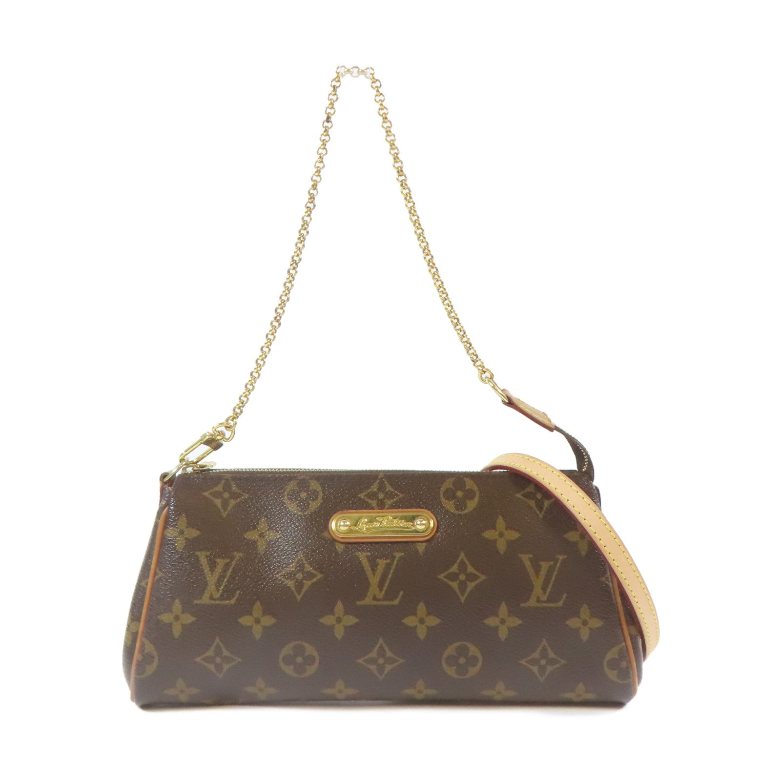 LOUIS VUITTON Monogram Eva金扣手挽肩背兩用袋啡色