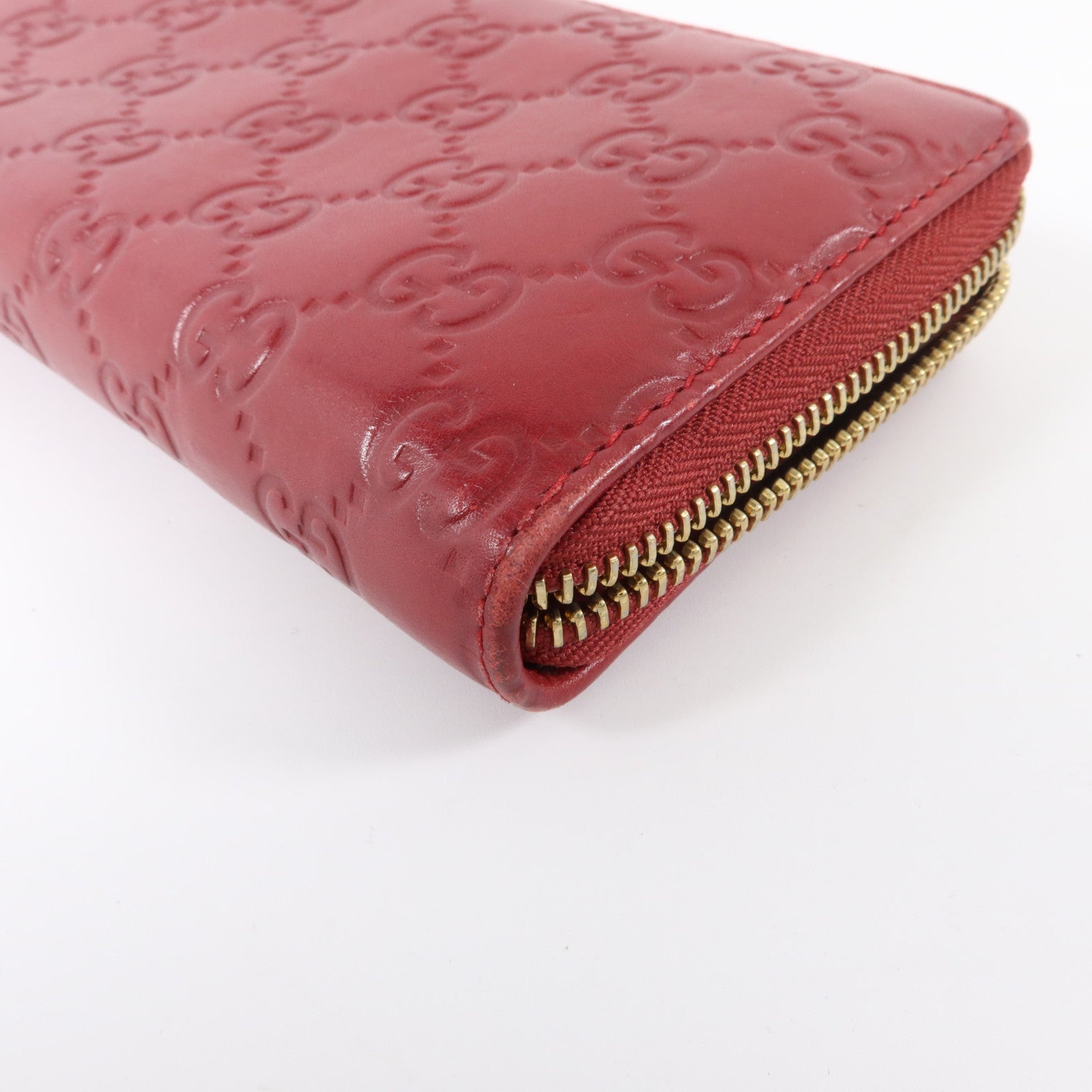 GUCCI 牛皮皮革Lovely Line Guccissima Zip-Around Long Wallet金扣長錢包