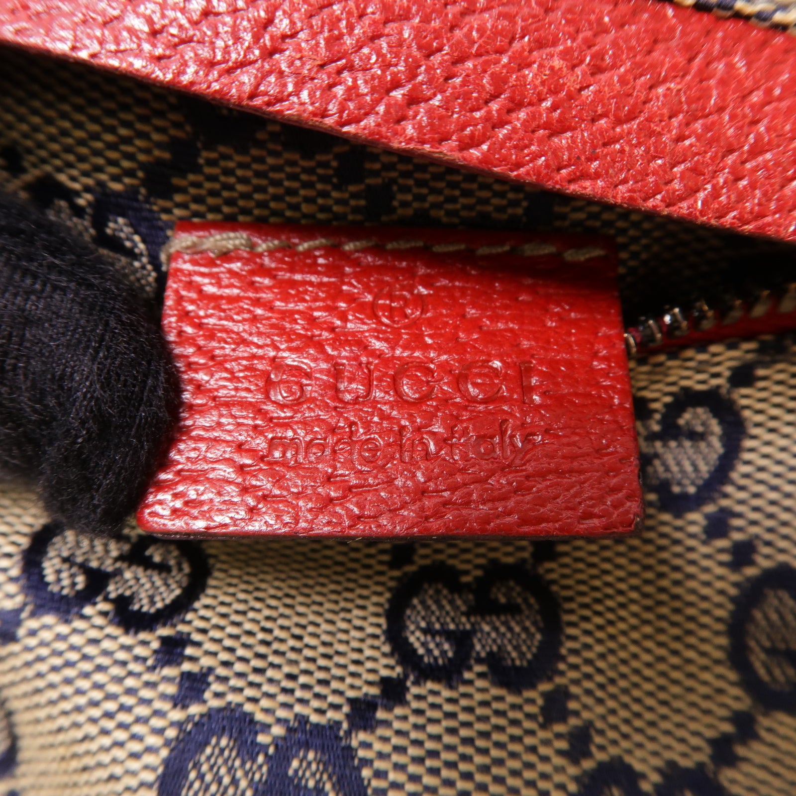 GUCCI 帆布Waist Bag銀扣腰包米色/藍色/紅色