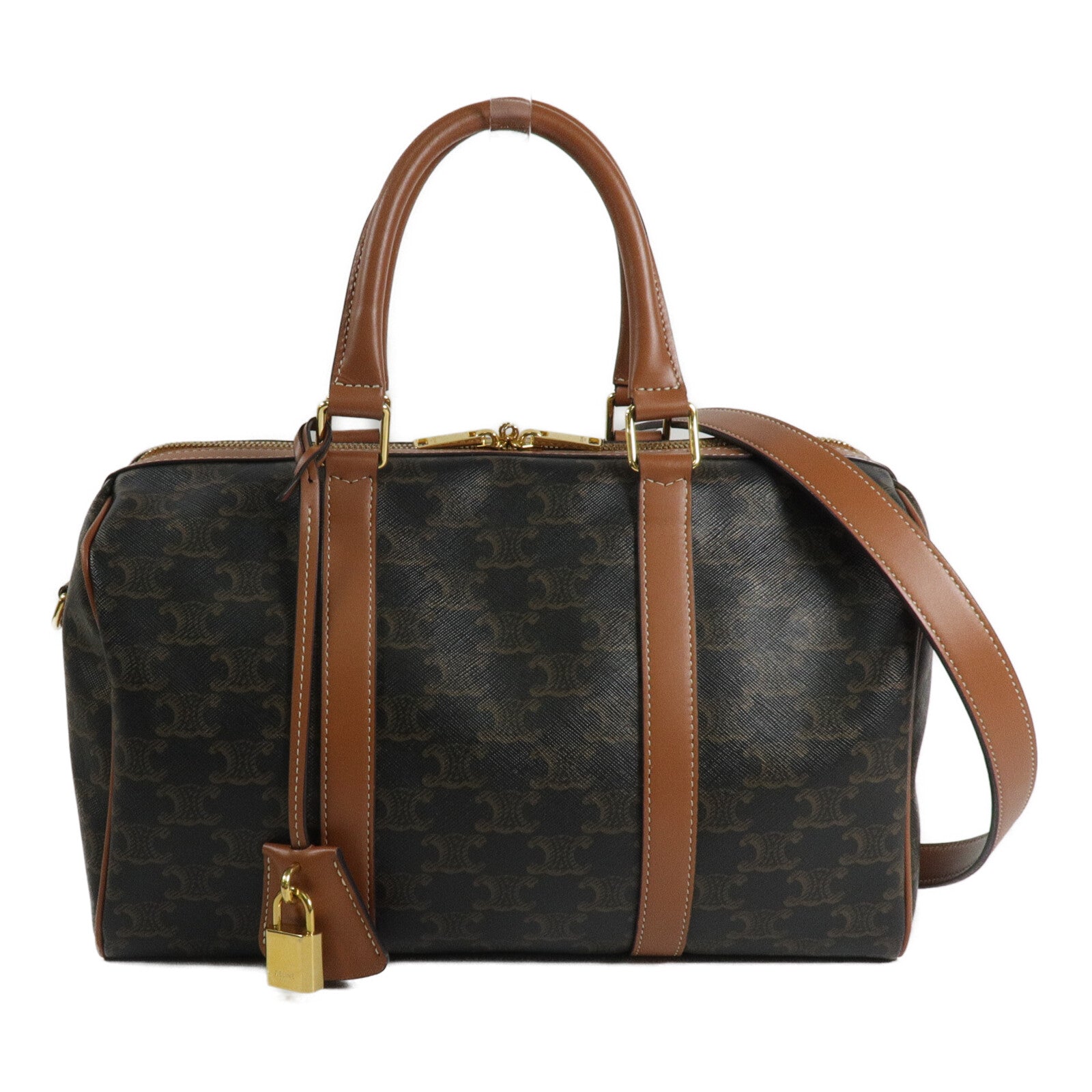 CELINE 塗層帆布2 Way Shoulder Boston手挽肩背兩用袋