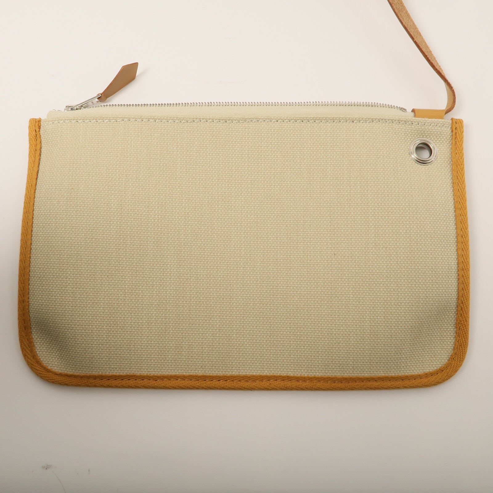 HERMES Toile H帆布Herbag PM手挽肩背兩用袋Beton/Fauve