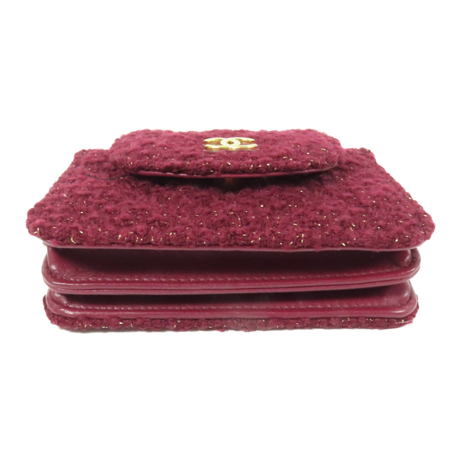 CHANEL Tweed Mini Tweed Bag金扣鏈帶肩背袋