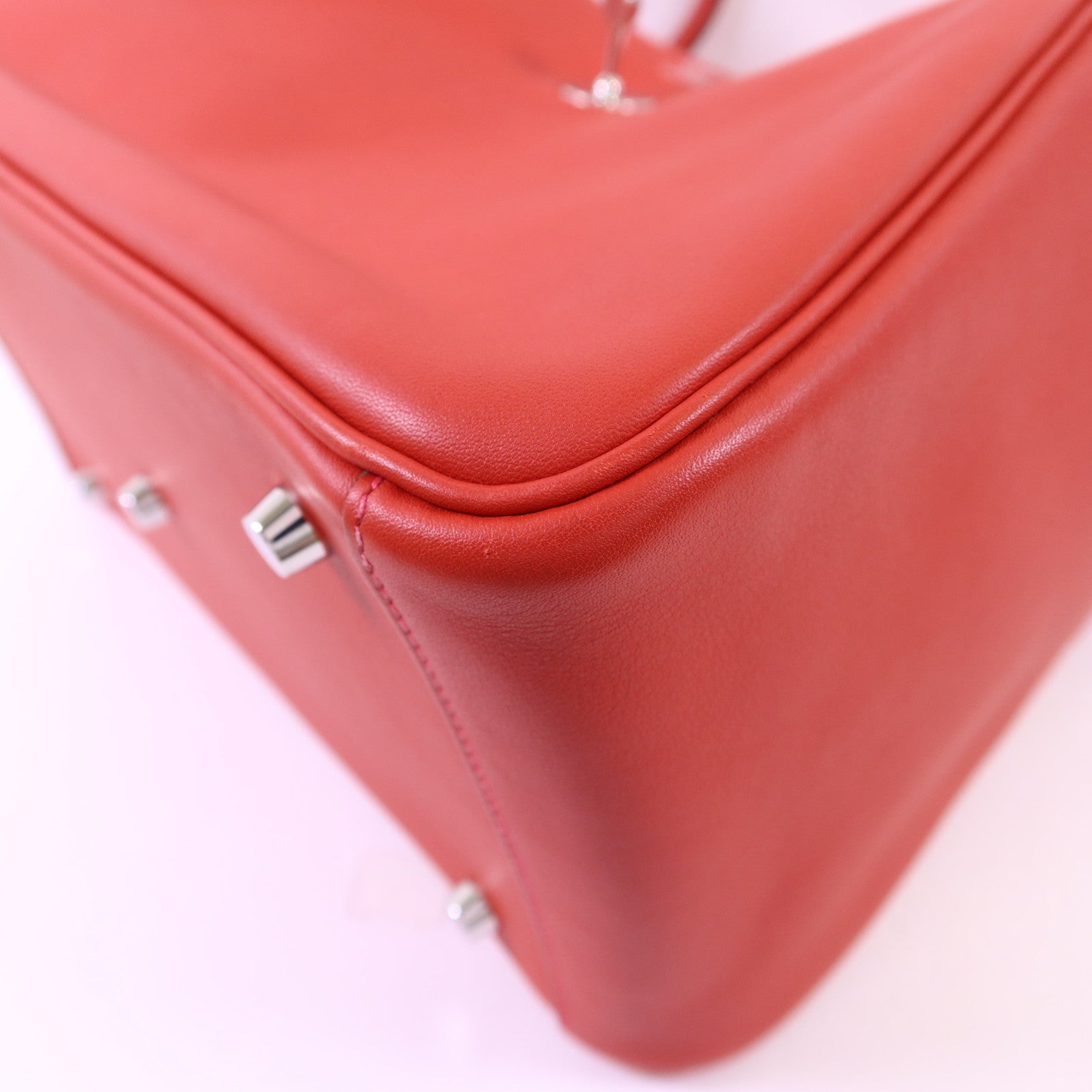 HERMES Evercolor皮革Lindy 30銀扣手挽肩背兩用袋