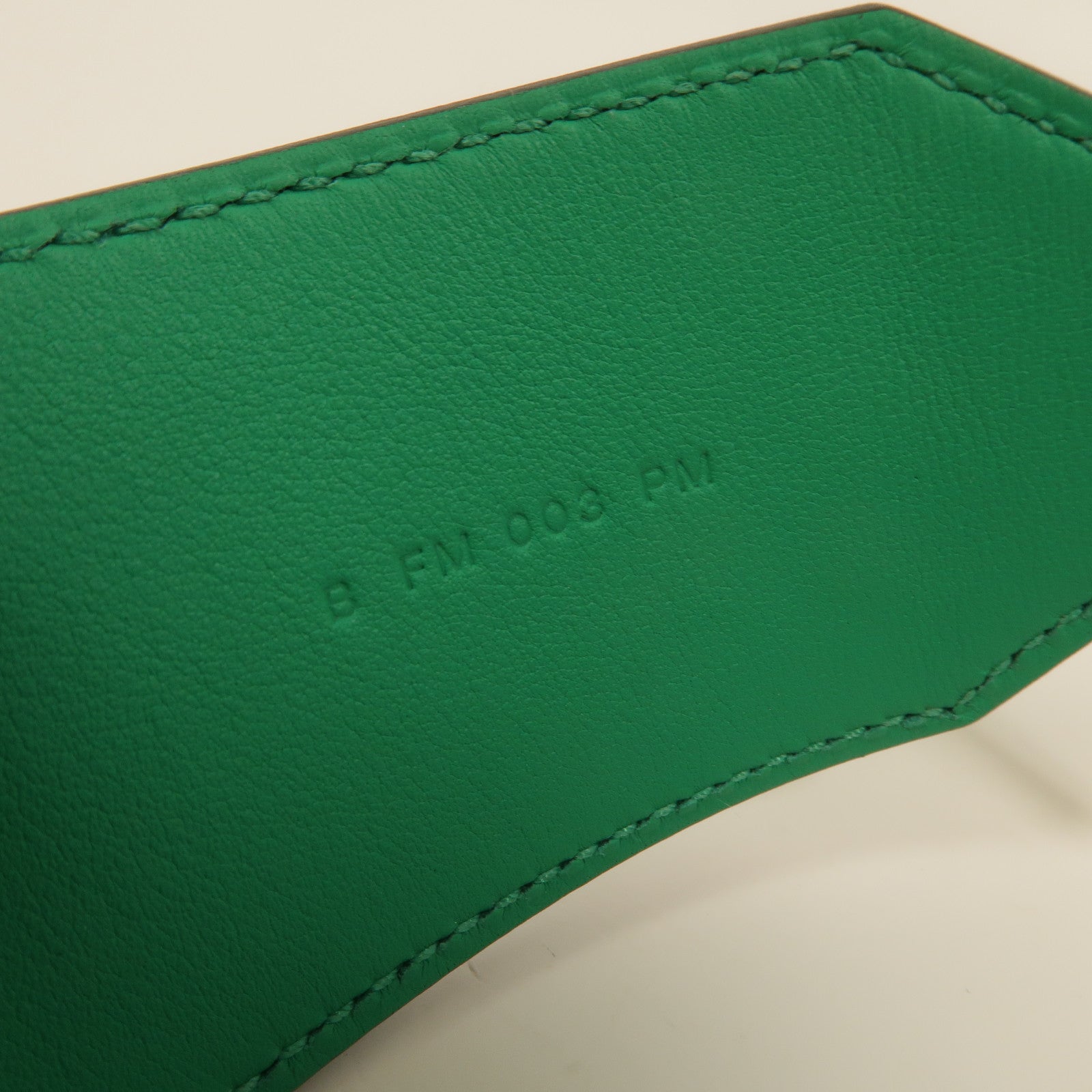 HERMES Swift/Epsom皮革Kelly Pocket Bag Charm肩背帶Bambou/Celeste