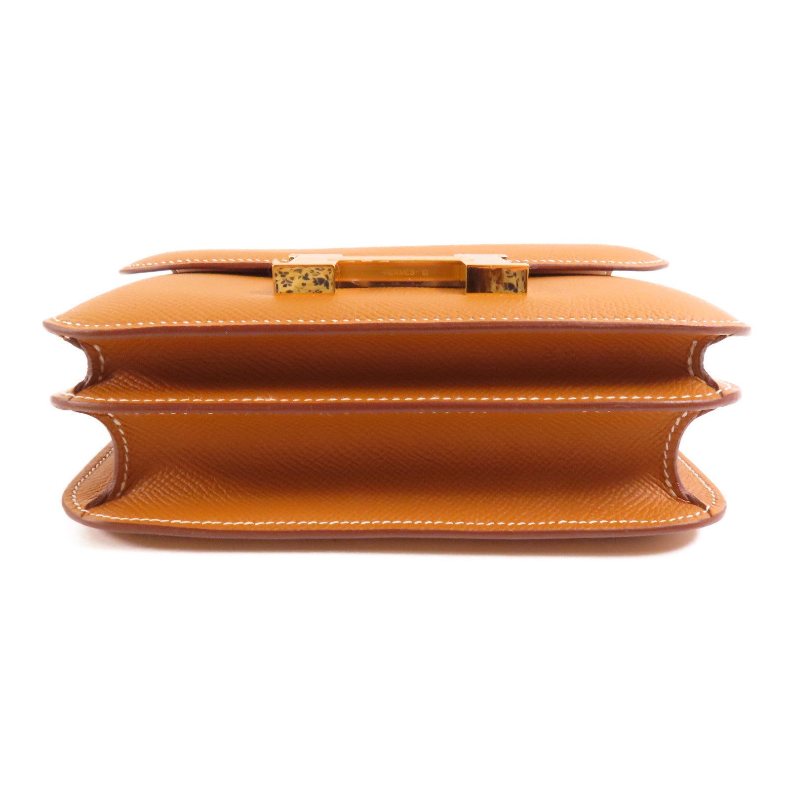 HERMES Epsom皮革Constance Mini金扣肩背袋Gold