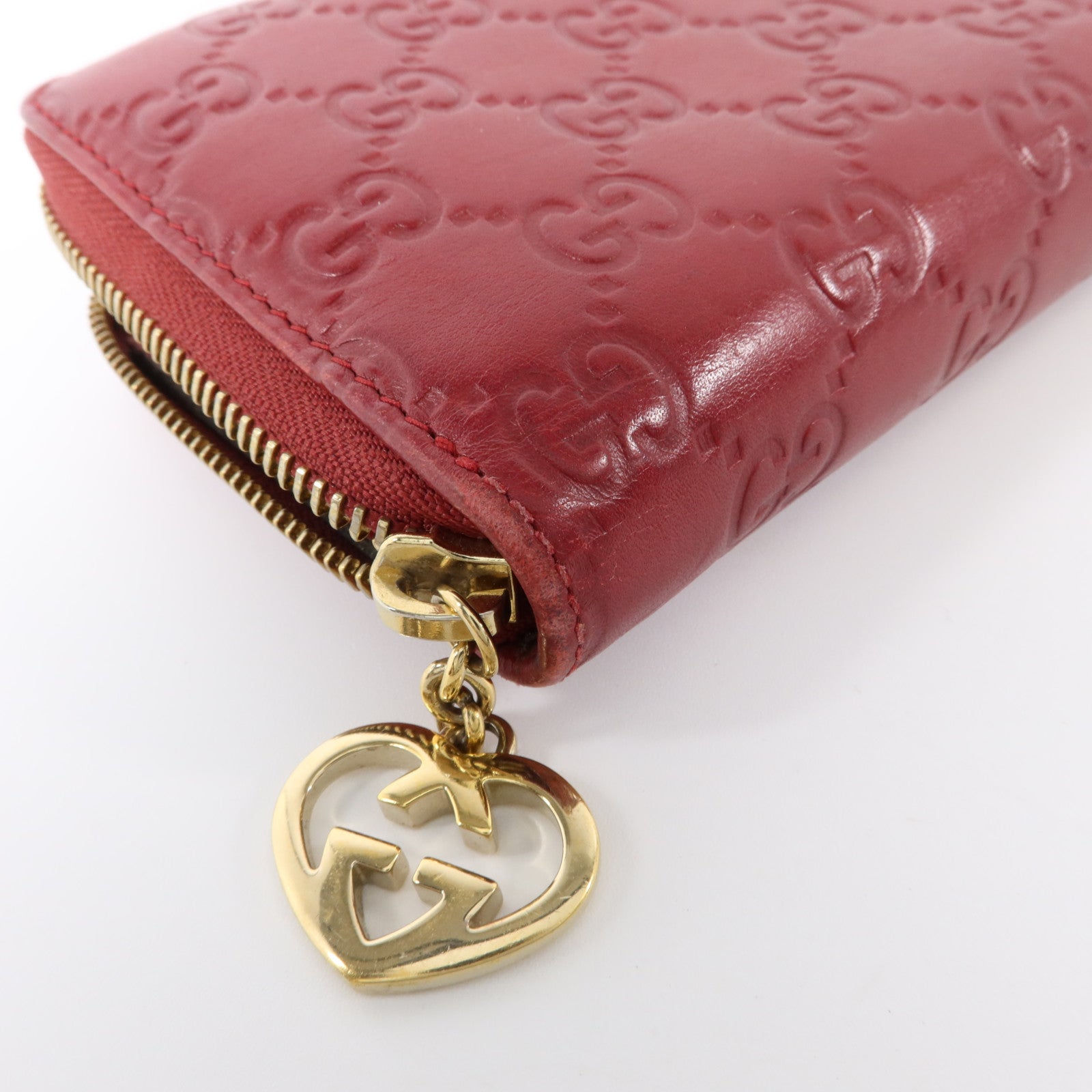 GUCCI 牛皮皮革Lovely Line Guccissima Zip-Around Long Wallet金扣長錢包