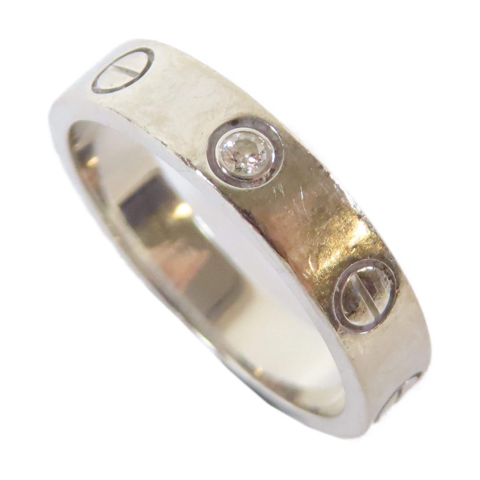 CARTIER 【激減優惠】18K白金Love Wedding Ring 1 Diamond戒指Cartier#16/US#5.25