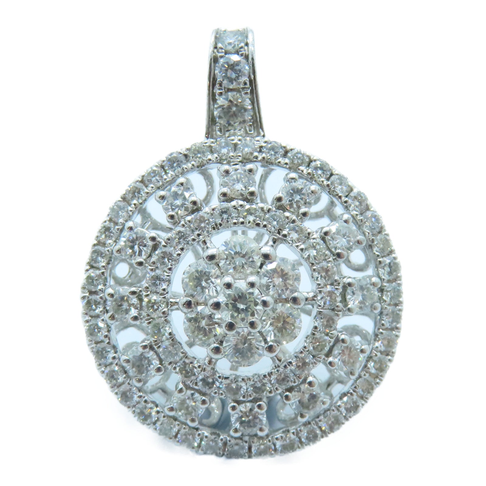 JEWELRY 18K白金Diamond Pendant Top 2.00ct鑚石吊墜