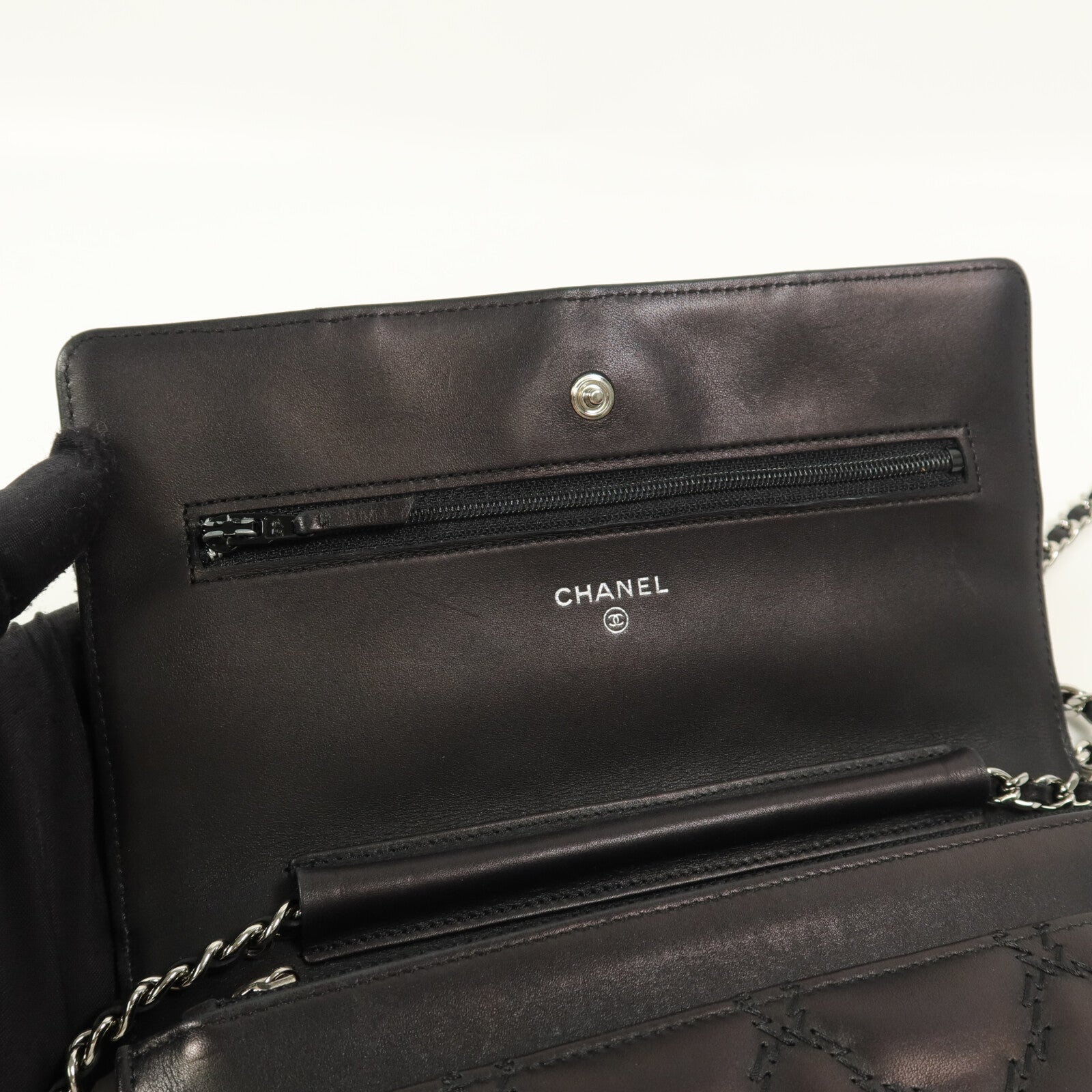 CHANEL 羊皮皮革Wallet On Chain鏈帶肩背袋