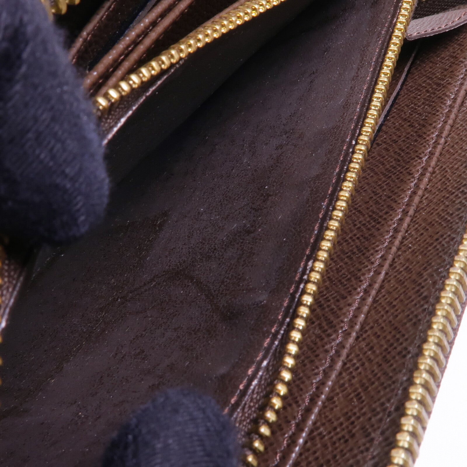 LOUIS VUITTON Damier Ebene Zippy Long Wallet金扣長錢包