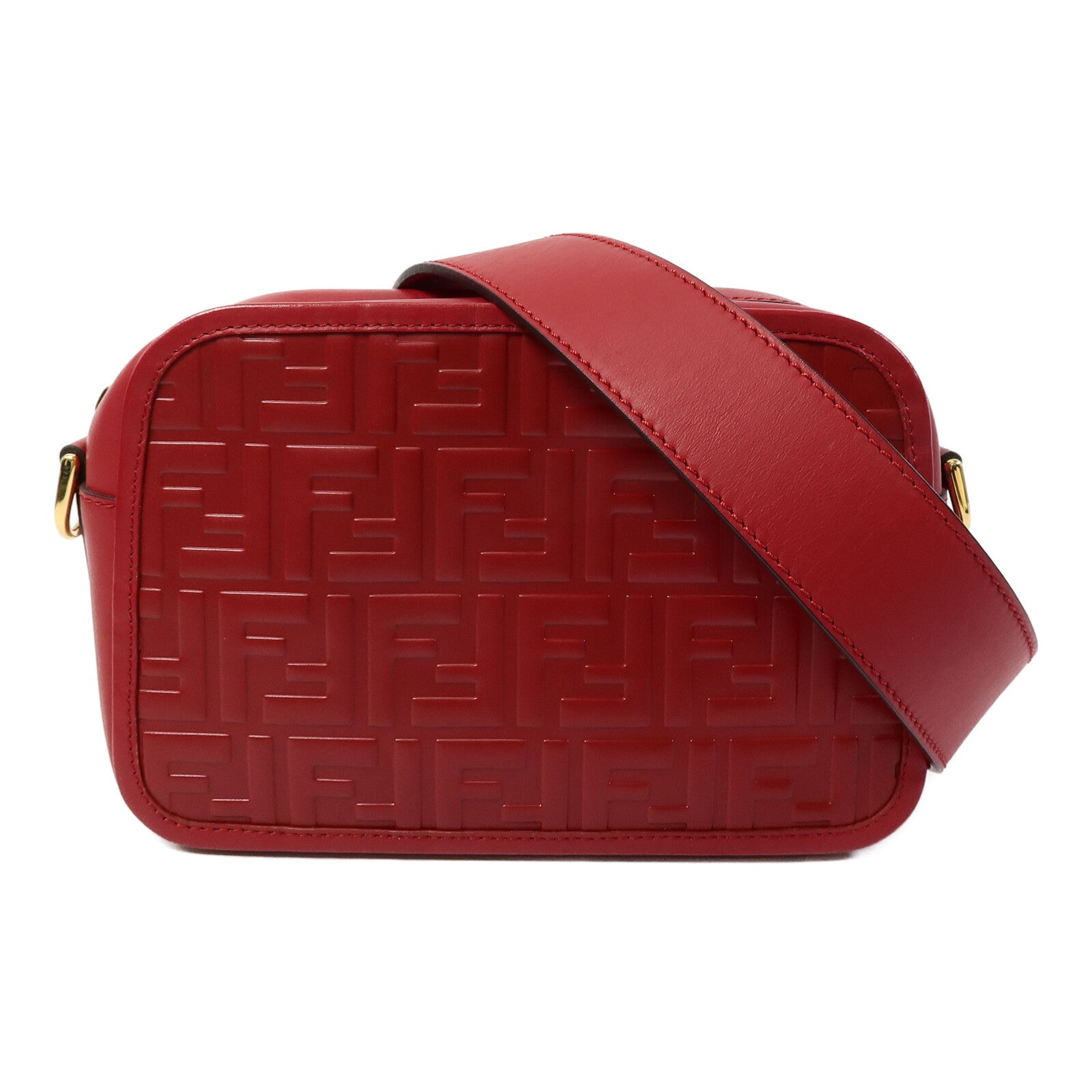 FENDI 牛皮皮革Zucca Camera肩背袋