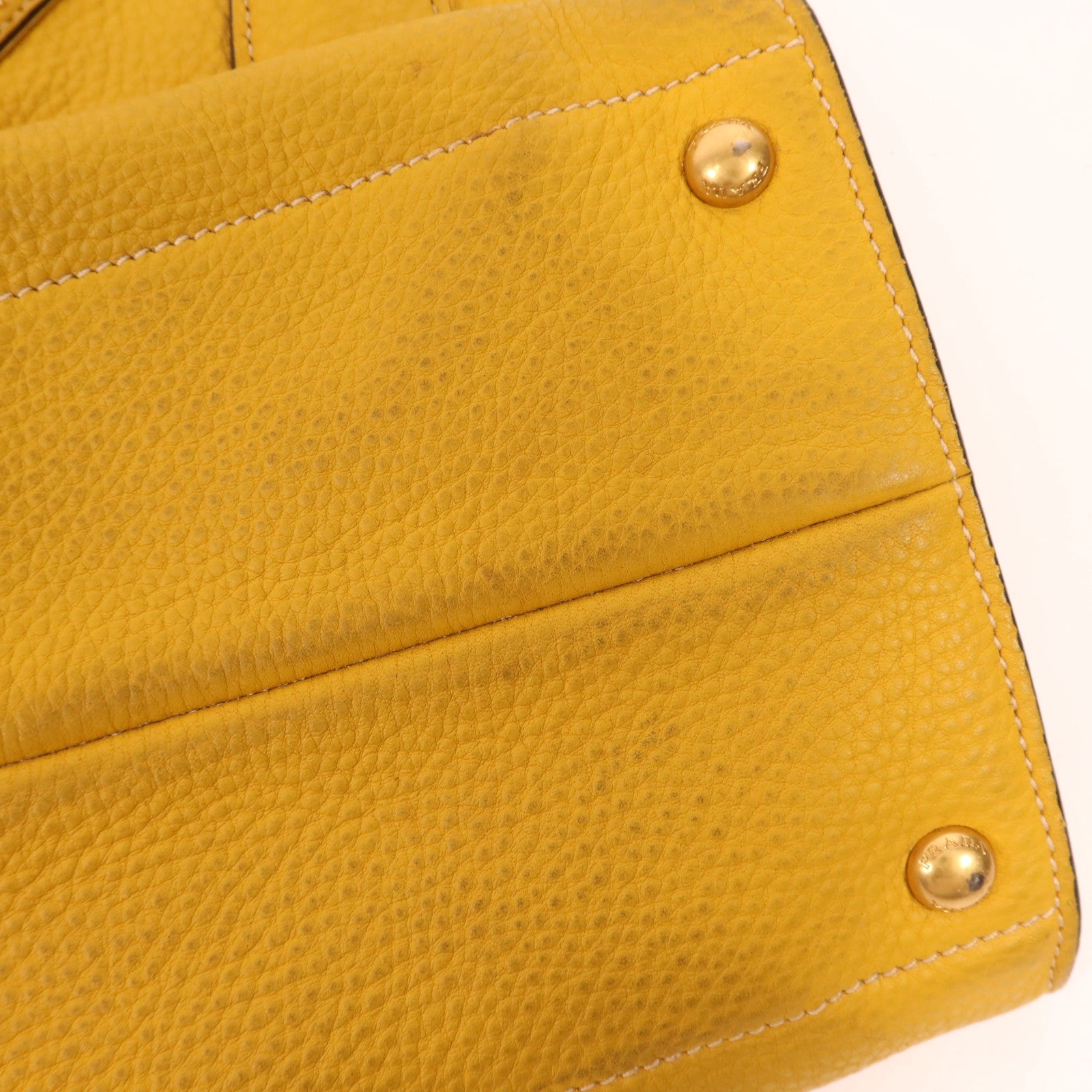 PRADA 牛皮皮革2 Way Shoulder金扣手挽袋