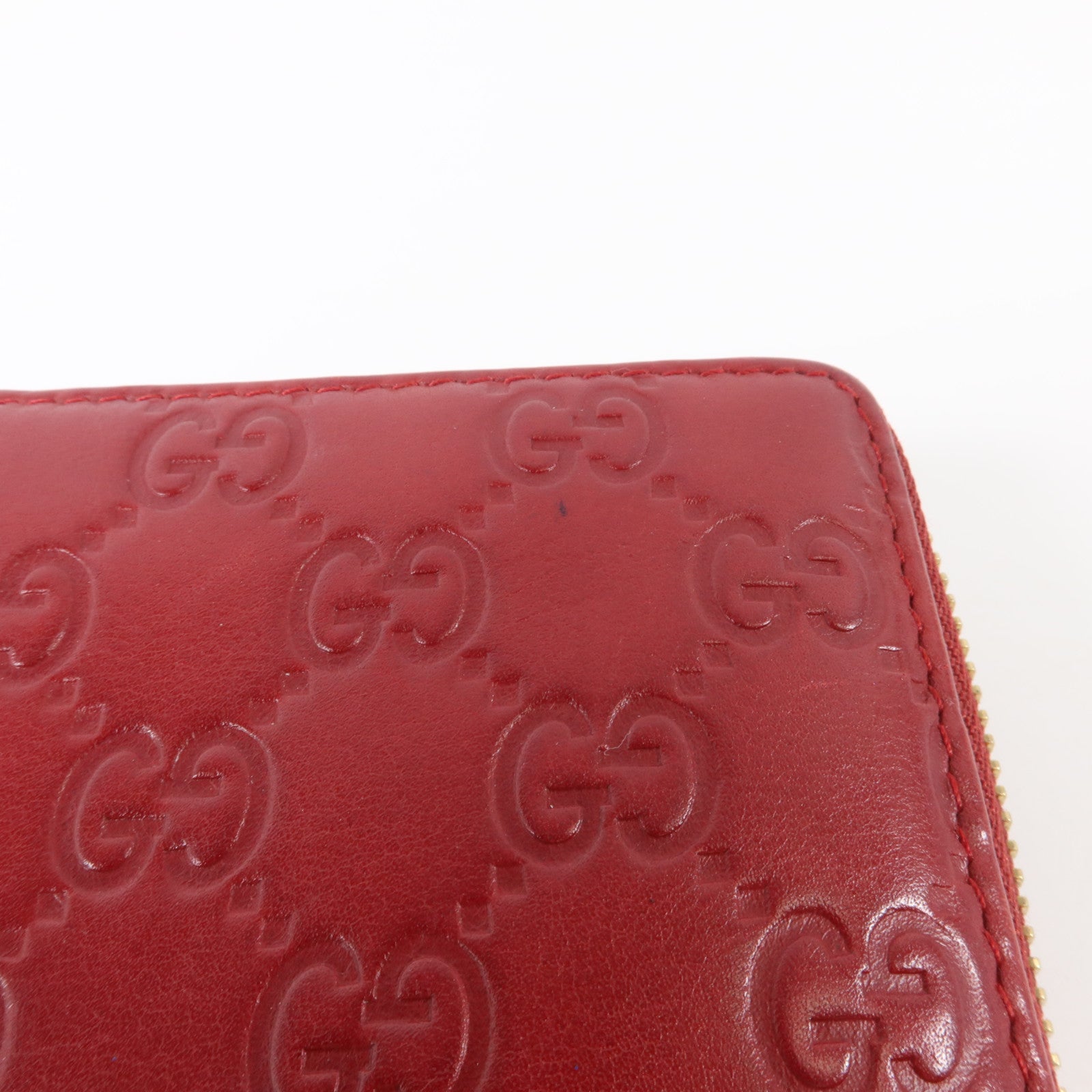 GUCCI 牛皮皮革Lovely Line Guccissima Zip-Around Long Wallet金扣長錢包