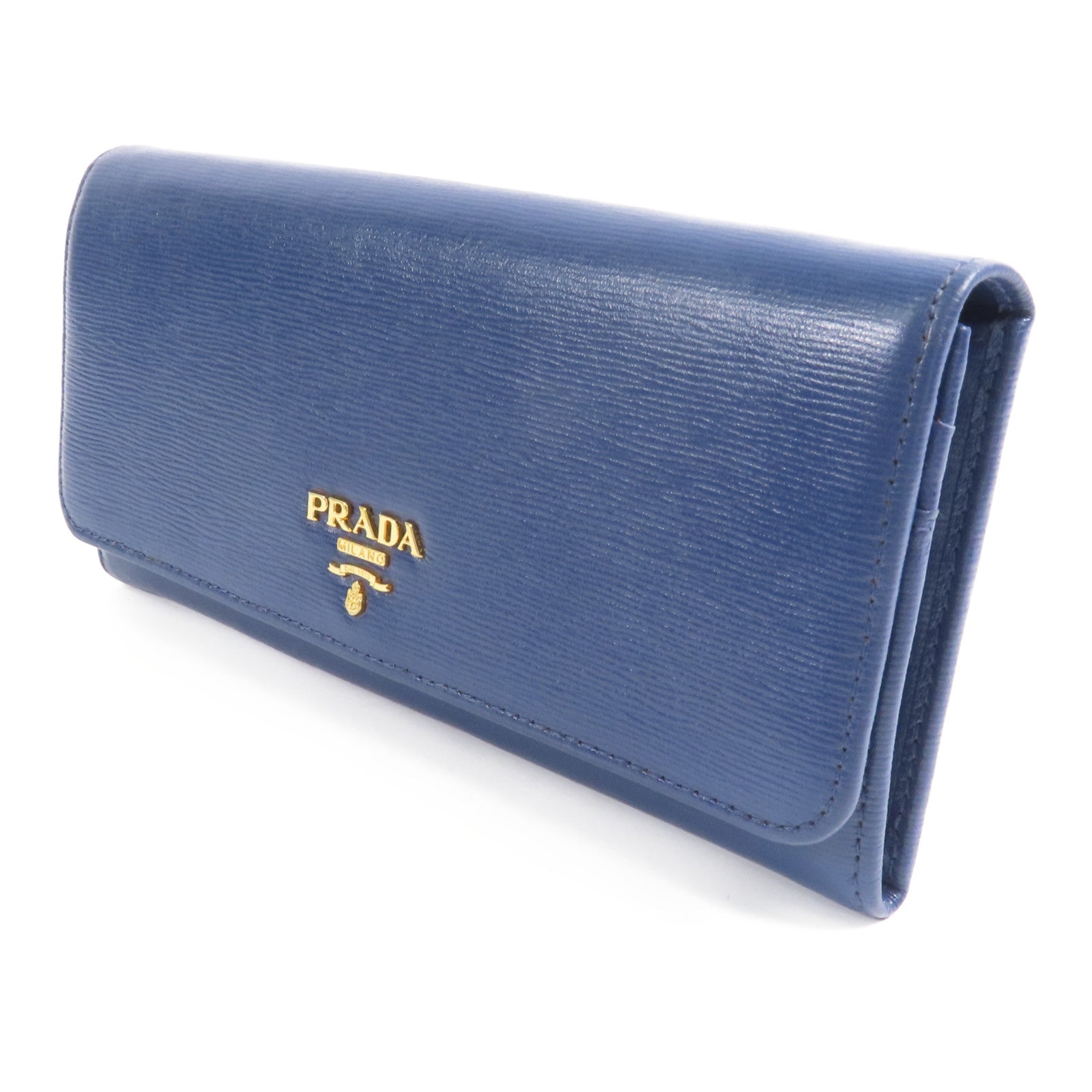 PRADA 牛皮皮革Long Wallet金扣長錢包