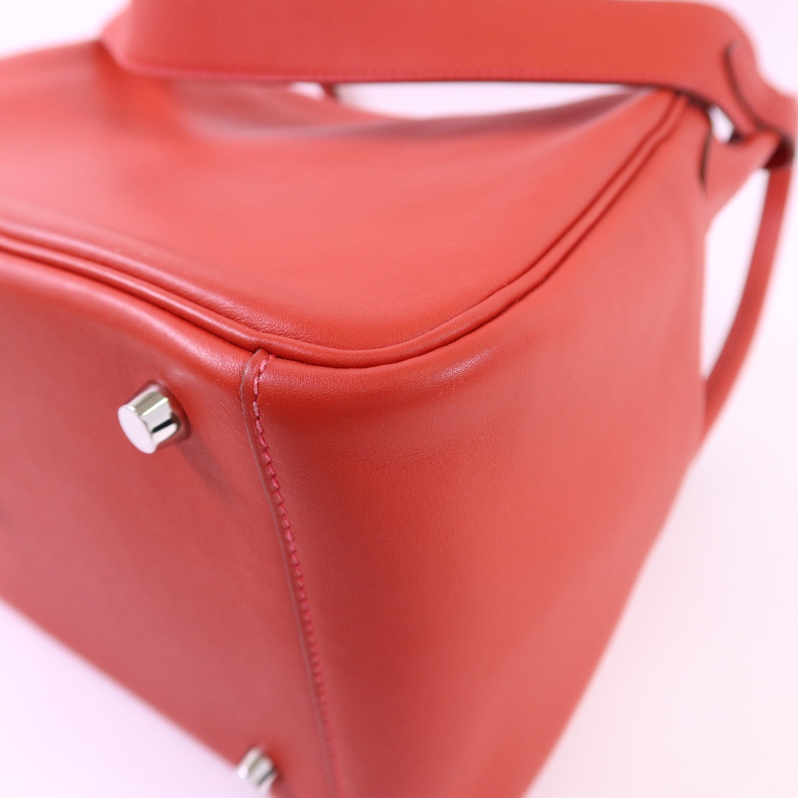 HERMES Evercolor皮革Lindy 30銀扣手挽肩背兩用袋