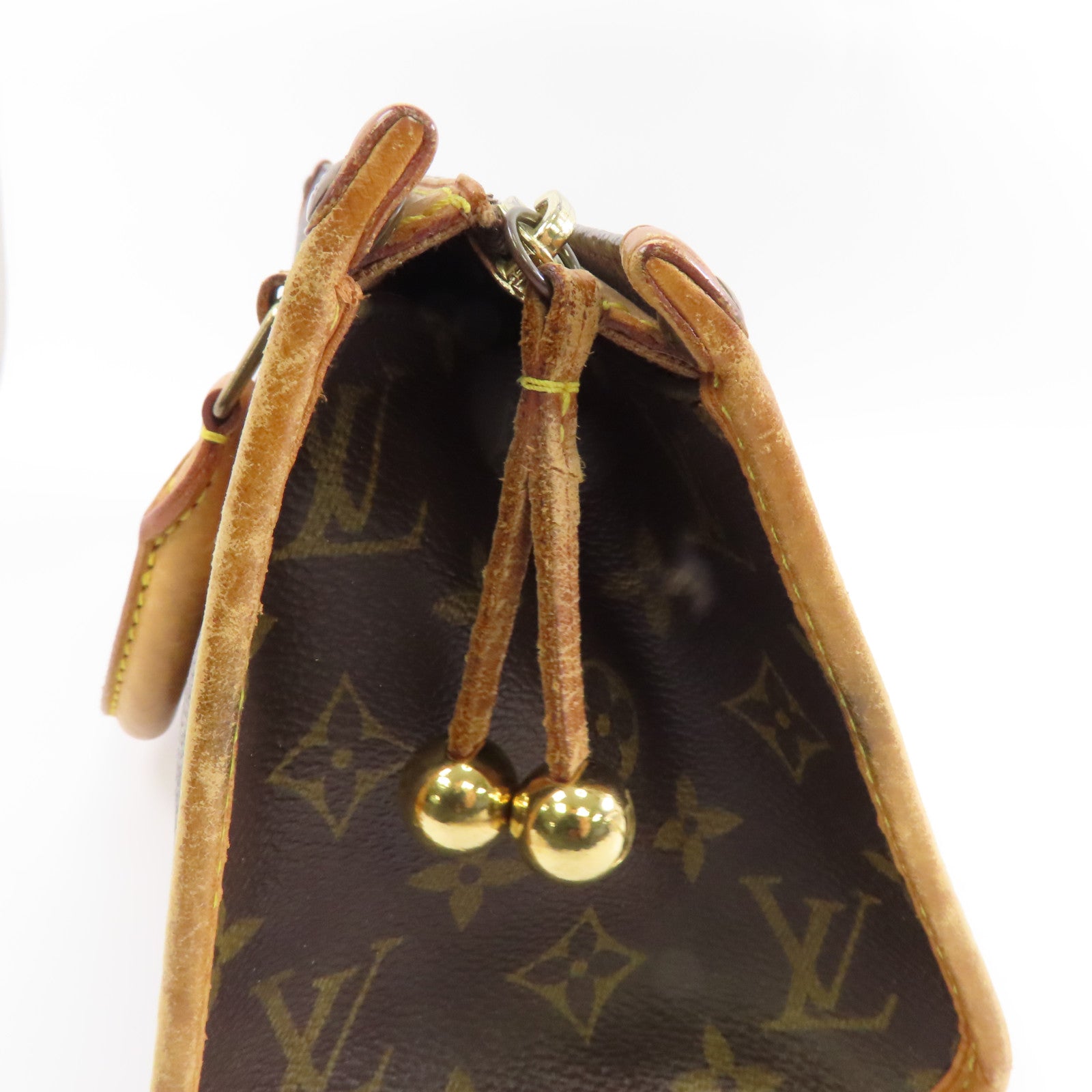 LOUIS VUITTON Monogram Popincourt金扣手挽袋啡色