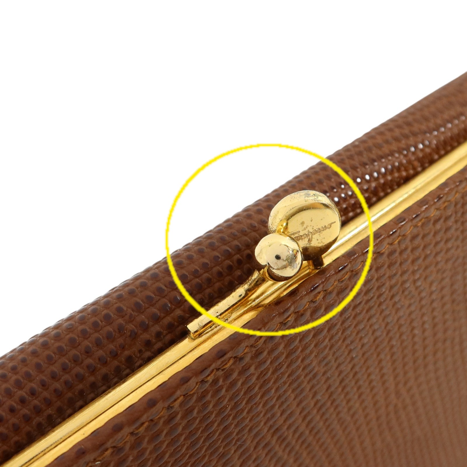 Salvatore Ferragamo 牛皮皮革Long Wallet金扣長錢包