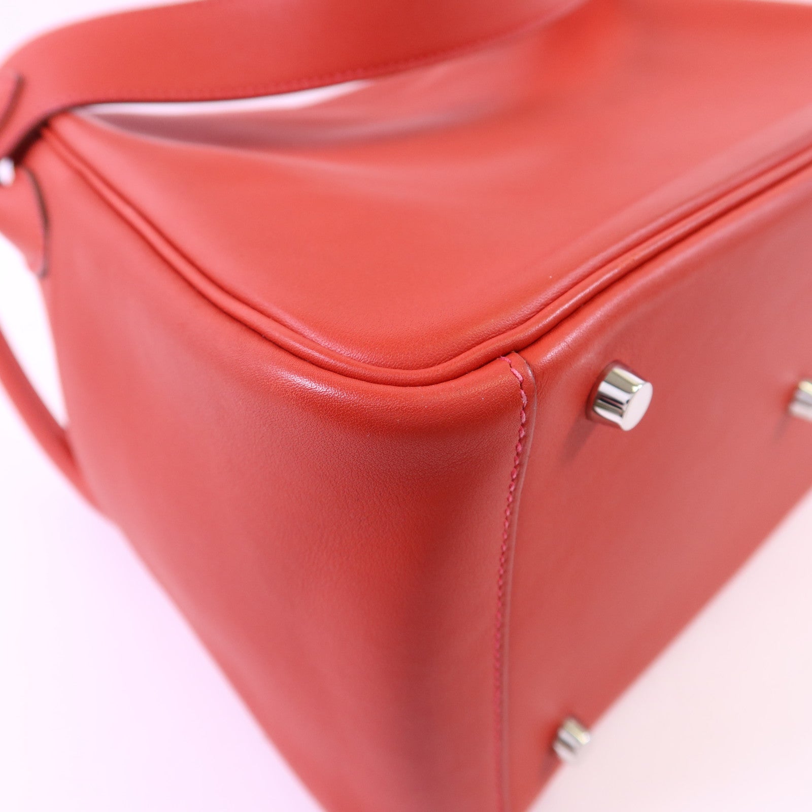 HERMES Evercolor皮革Lindy 30銀扣手挽肩背兩用袋