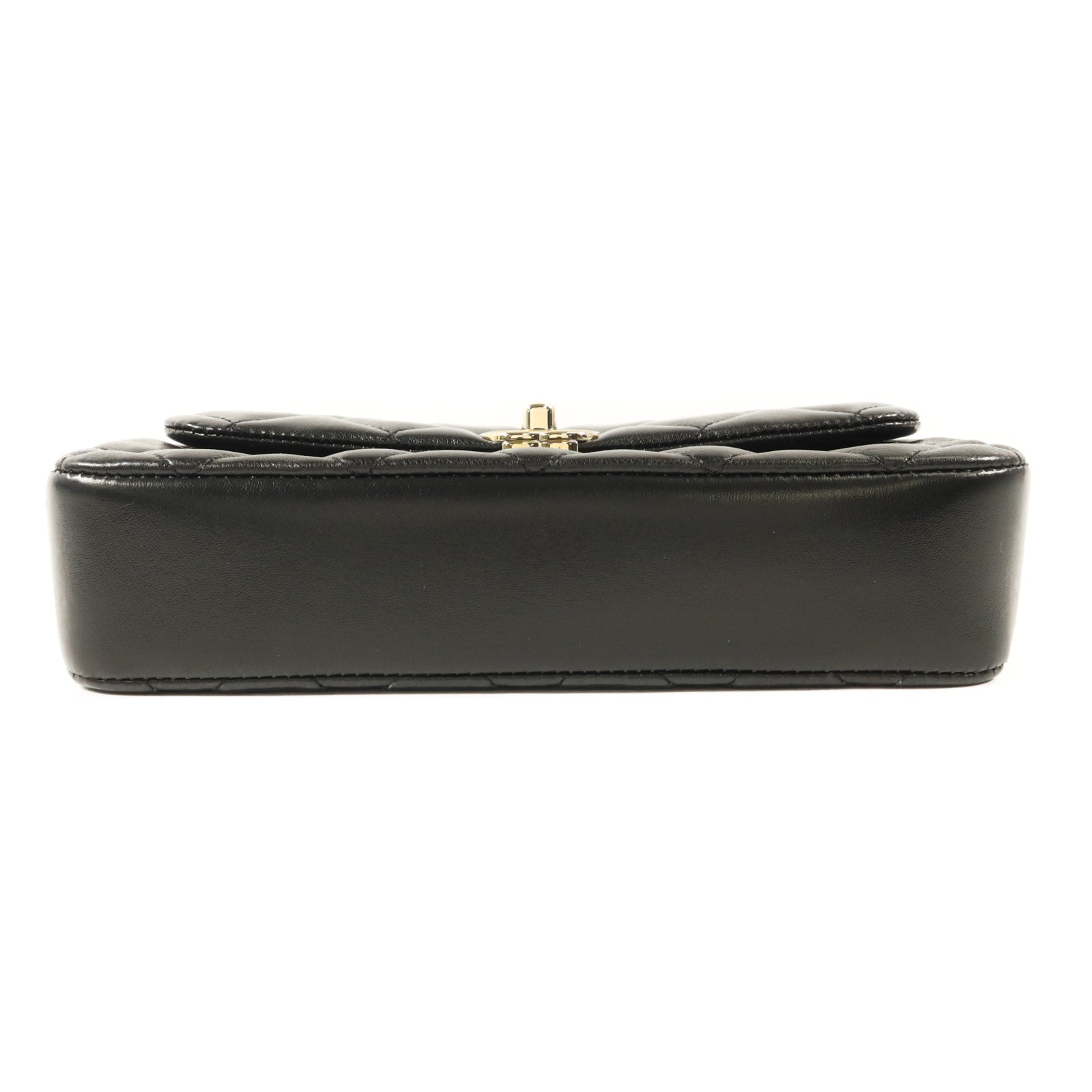 CHANEL 羊皮皮革Mini Flap Bag金扣鏈帶肩背袋