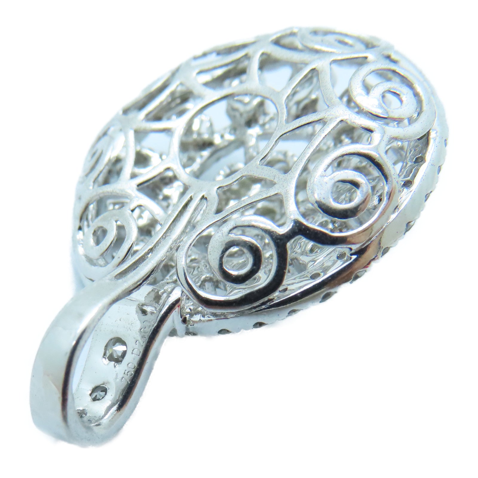 JEWELRY 18K白金Diamond Pendant Top 2.00ct鑚石吊墜