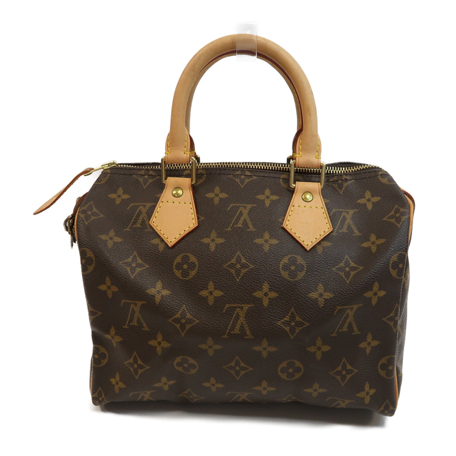 LOUIS VUITTON Monogram Speedy 25金扣手挽袋啡色