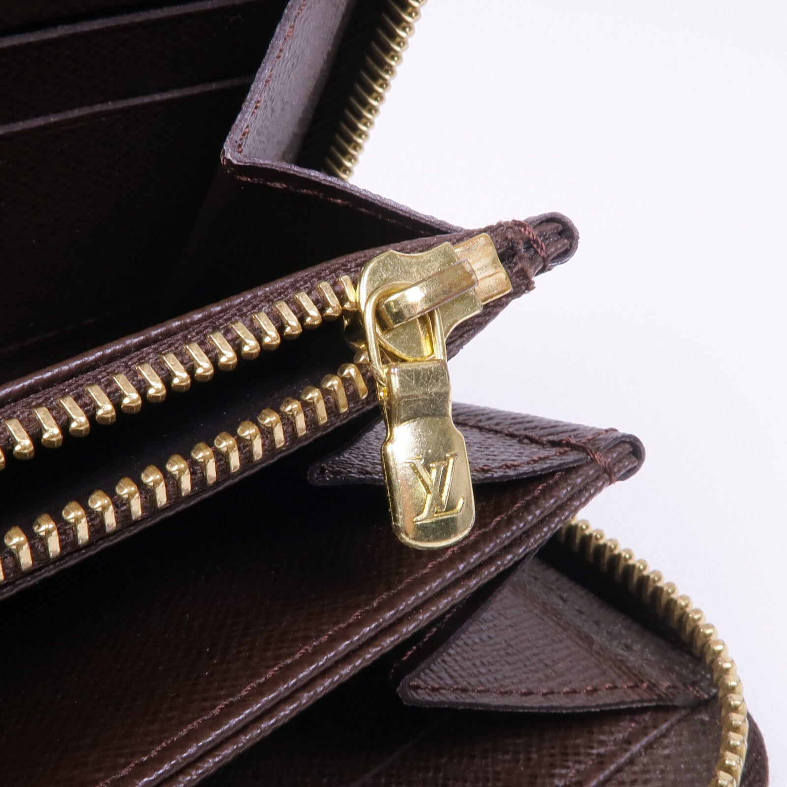 LOUIS VUITTON Damier Ebene Zippy Long Wallet金扣長錢包