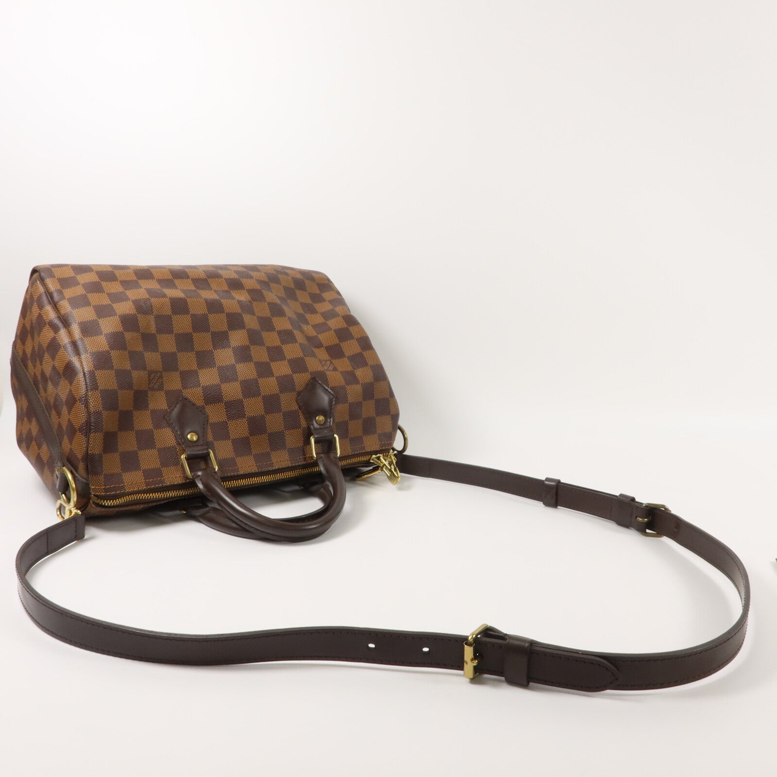 LOUIS VUITTON Damier Speedy Bandouliere 30手挽肩背兩用袋