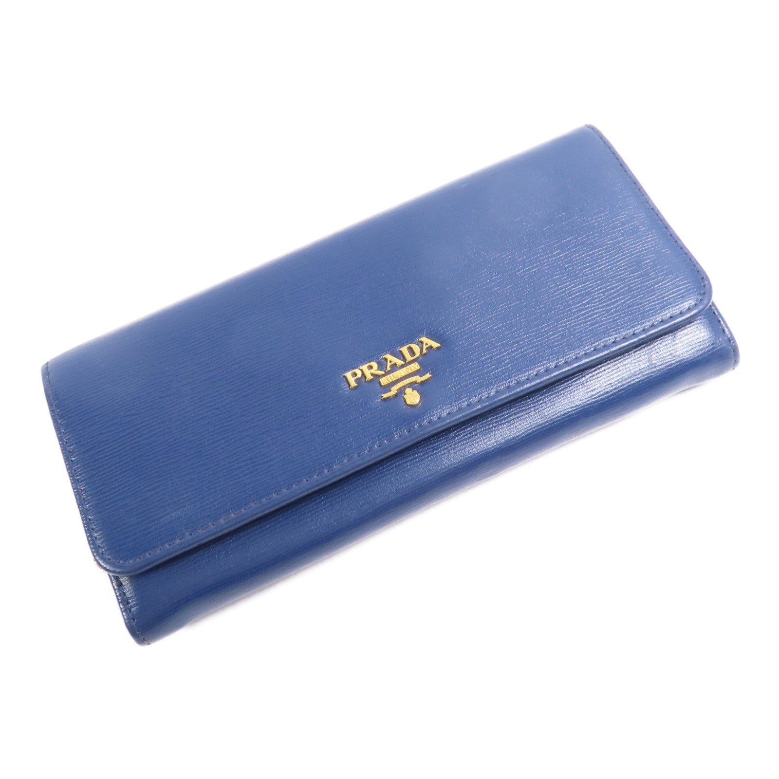 PRADA 牛皮皮革Long Wallet金扣長錢包