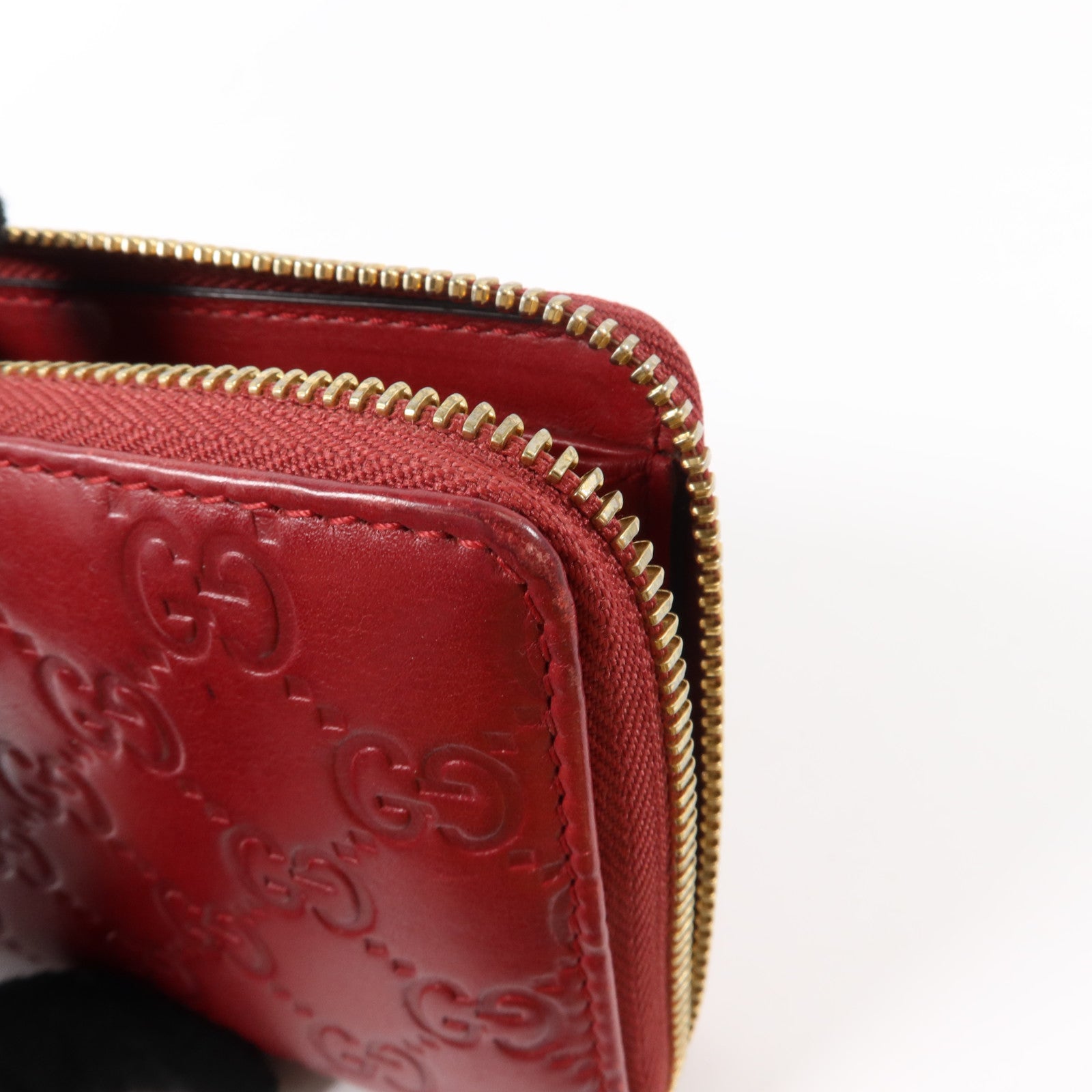 GUCCI 牛皮皮革Lovely Line Guccissima Zip-Around Long Wallet金扣長錢包