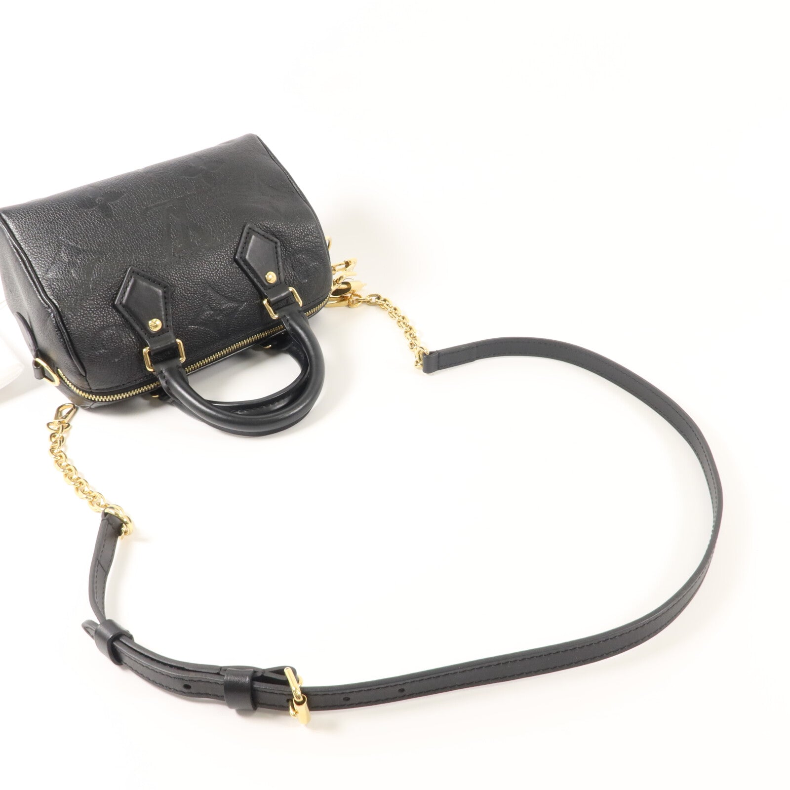 LOUIS VUITTON Monogram Empreinte Speedy Bandouliere 20手挽肩背兩用袋