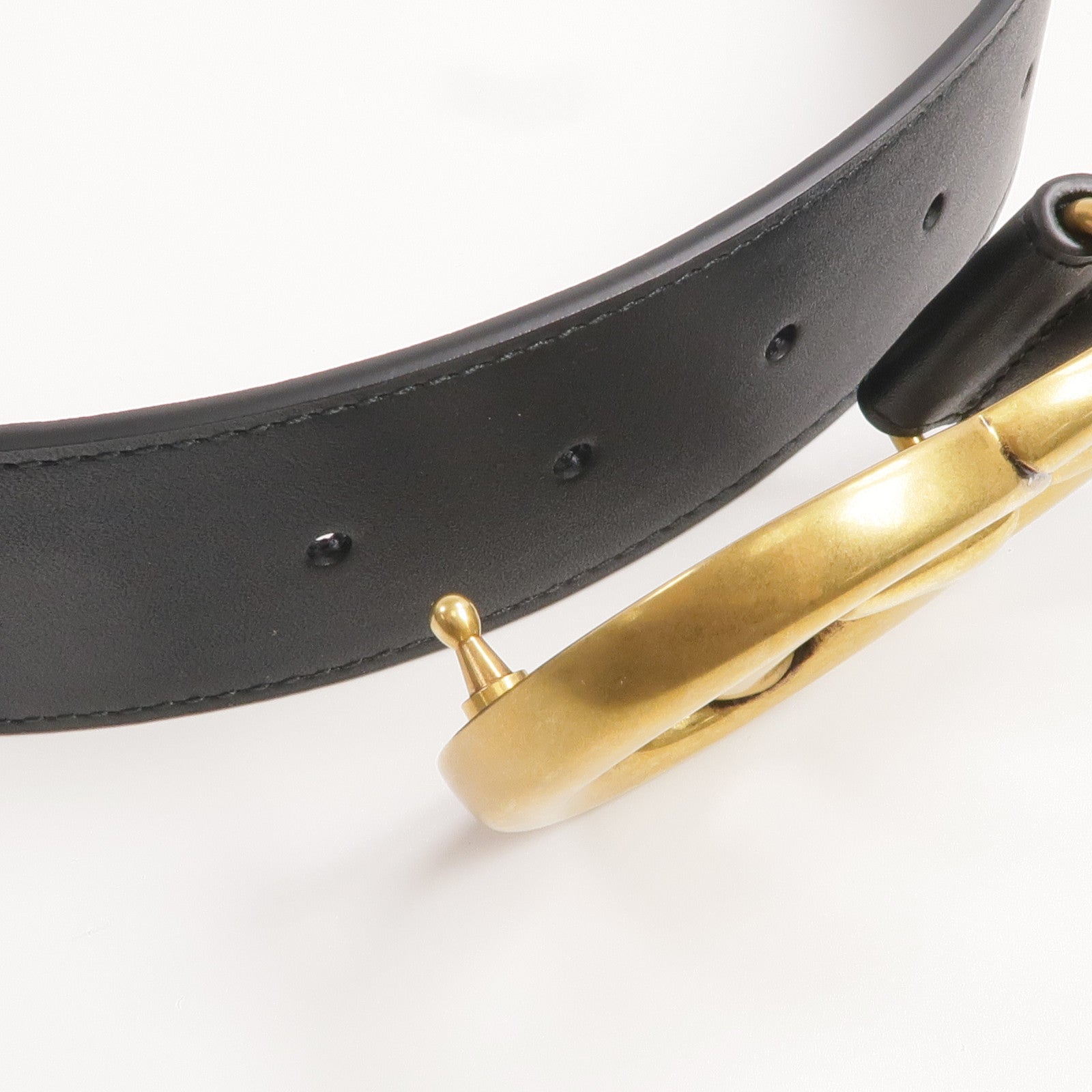 GUCCI 牛皮皮革Belt金扣皮帶