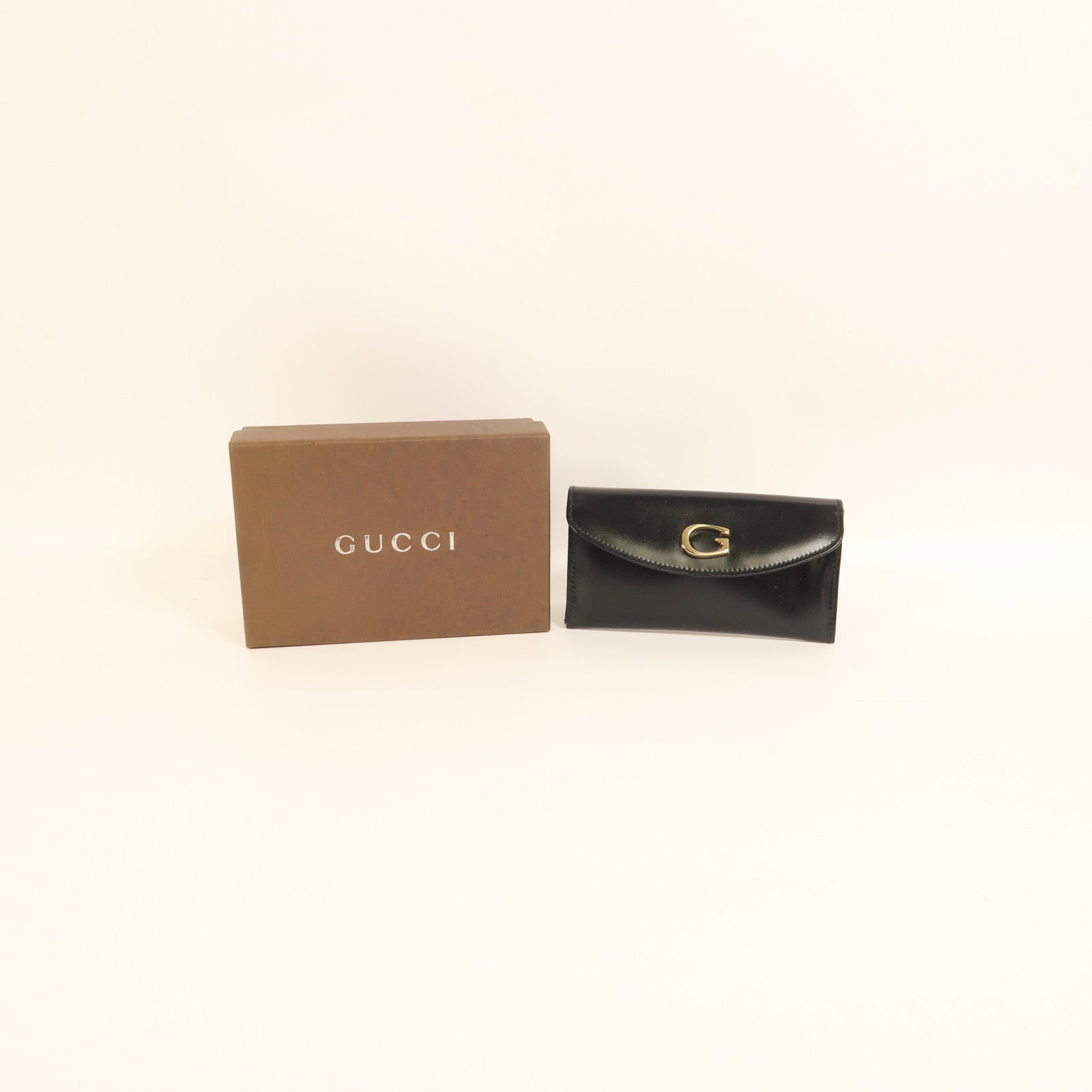 GUCCI 皮革Coin Case Purse金扣零錢包