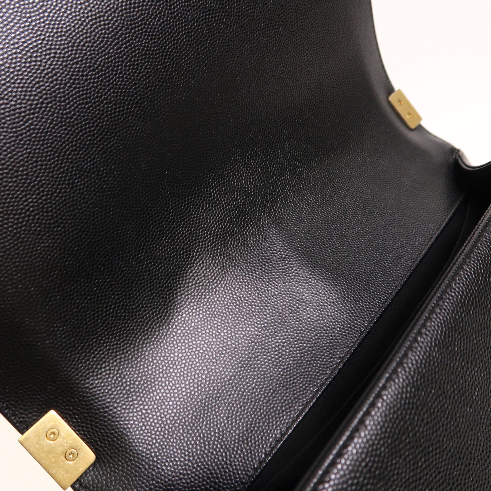 CHANEL 牛皮皮革Boy 25金扣鏈帶肩背袋