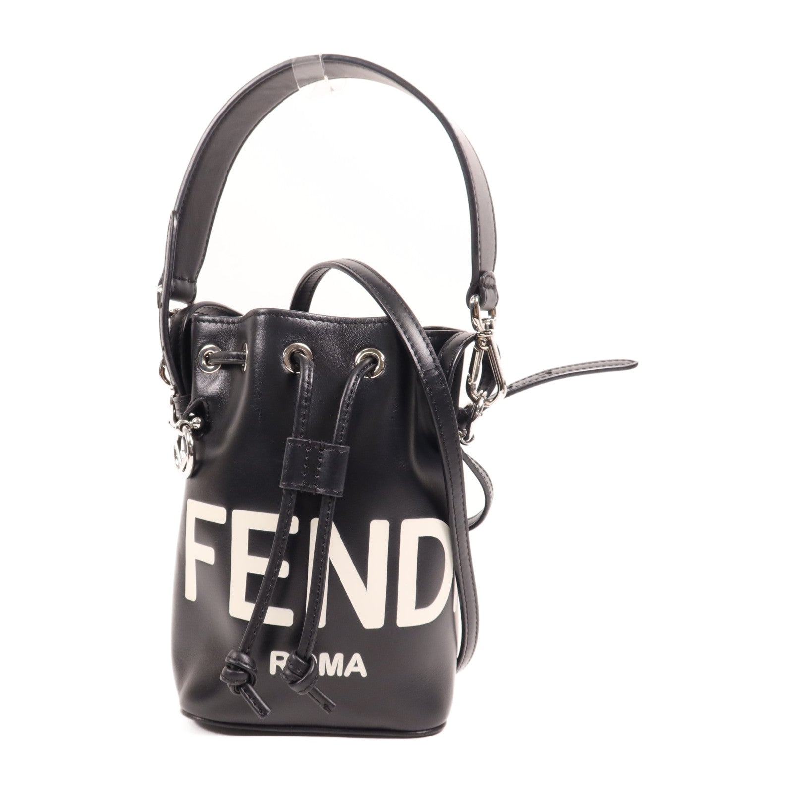 FENDI 【激減優惠】牛皮皮革Mon Tresor Mini銀扣手挽肩背兩用袋