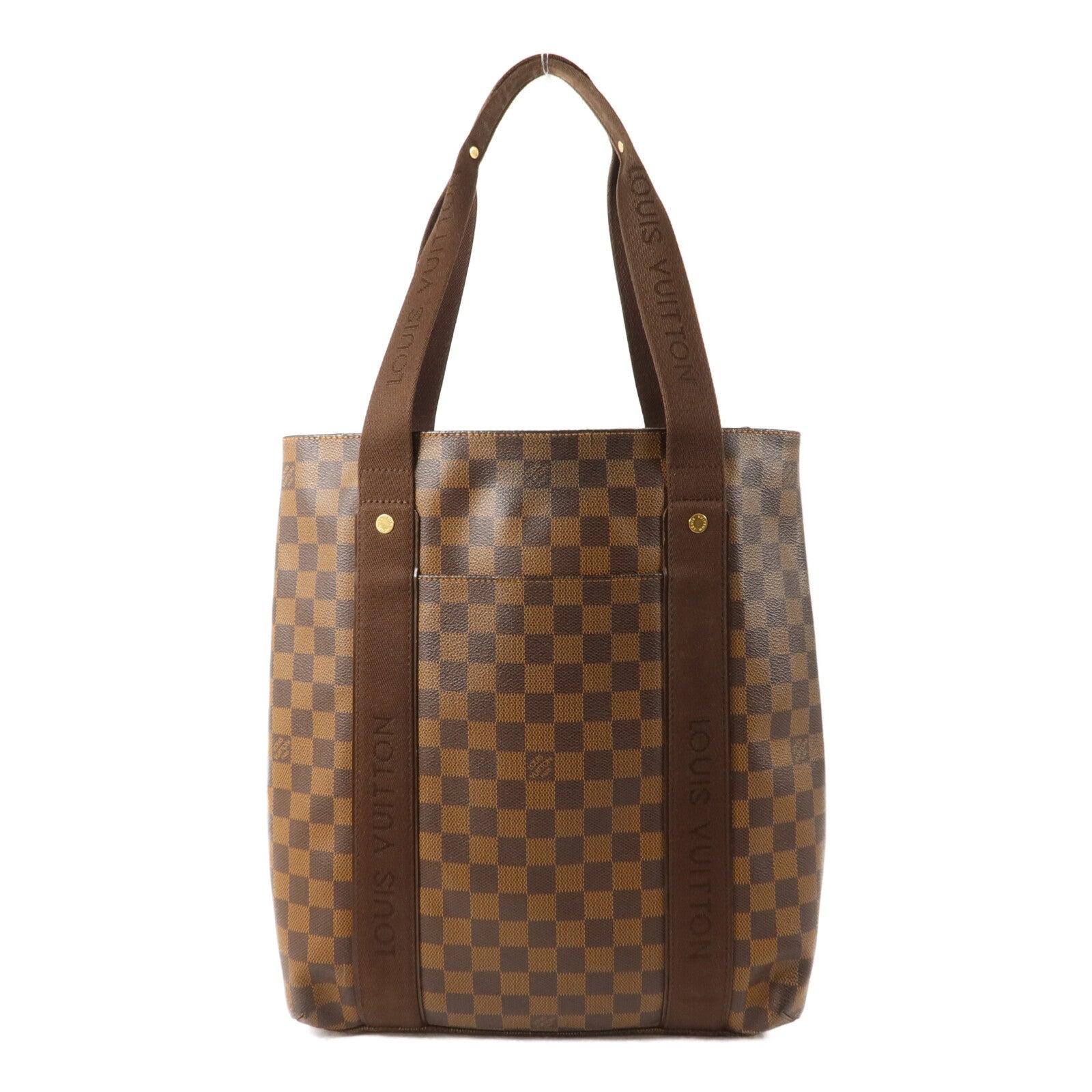 LOUIS VUITTON Damier Beaubourg金扣肩背袋棕色