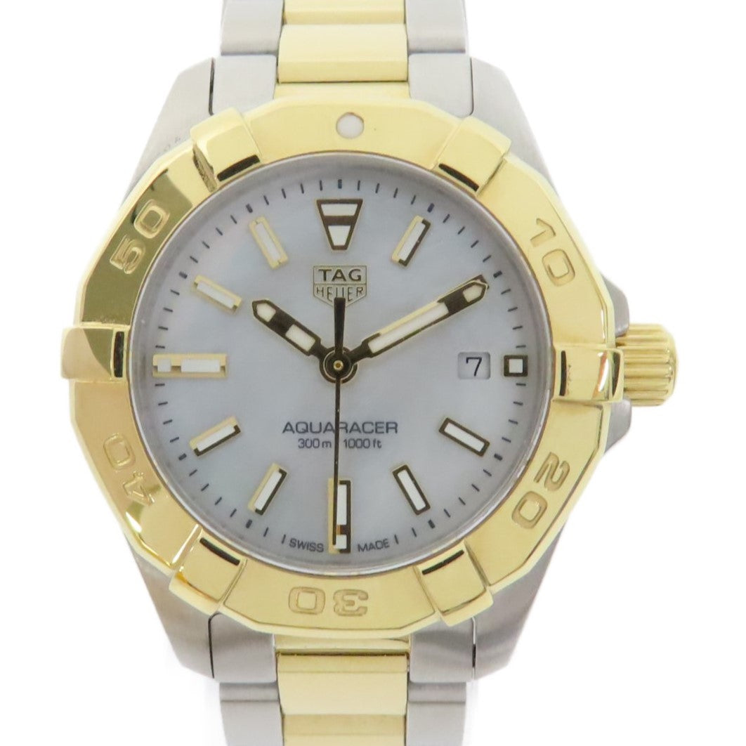 TAG HEUER Aquaracer鍍金/不鏽鋼手錶石英機芯珠光色