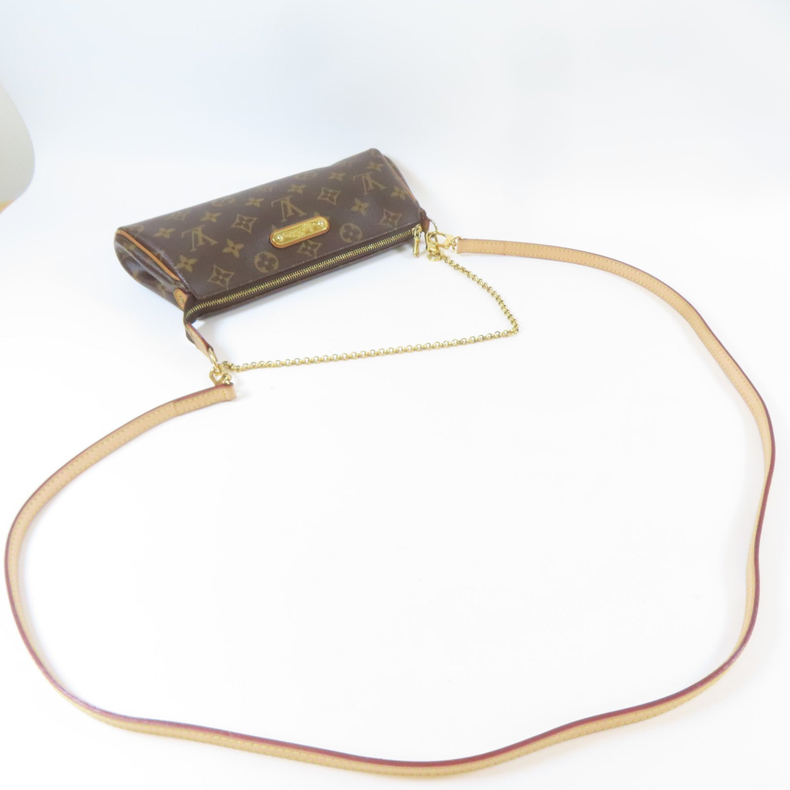 LOUIS VUITTON Monogram Eva金扣手挽肩背兩用袋啡色