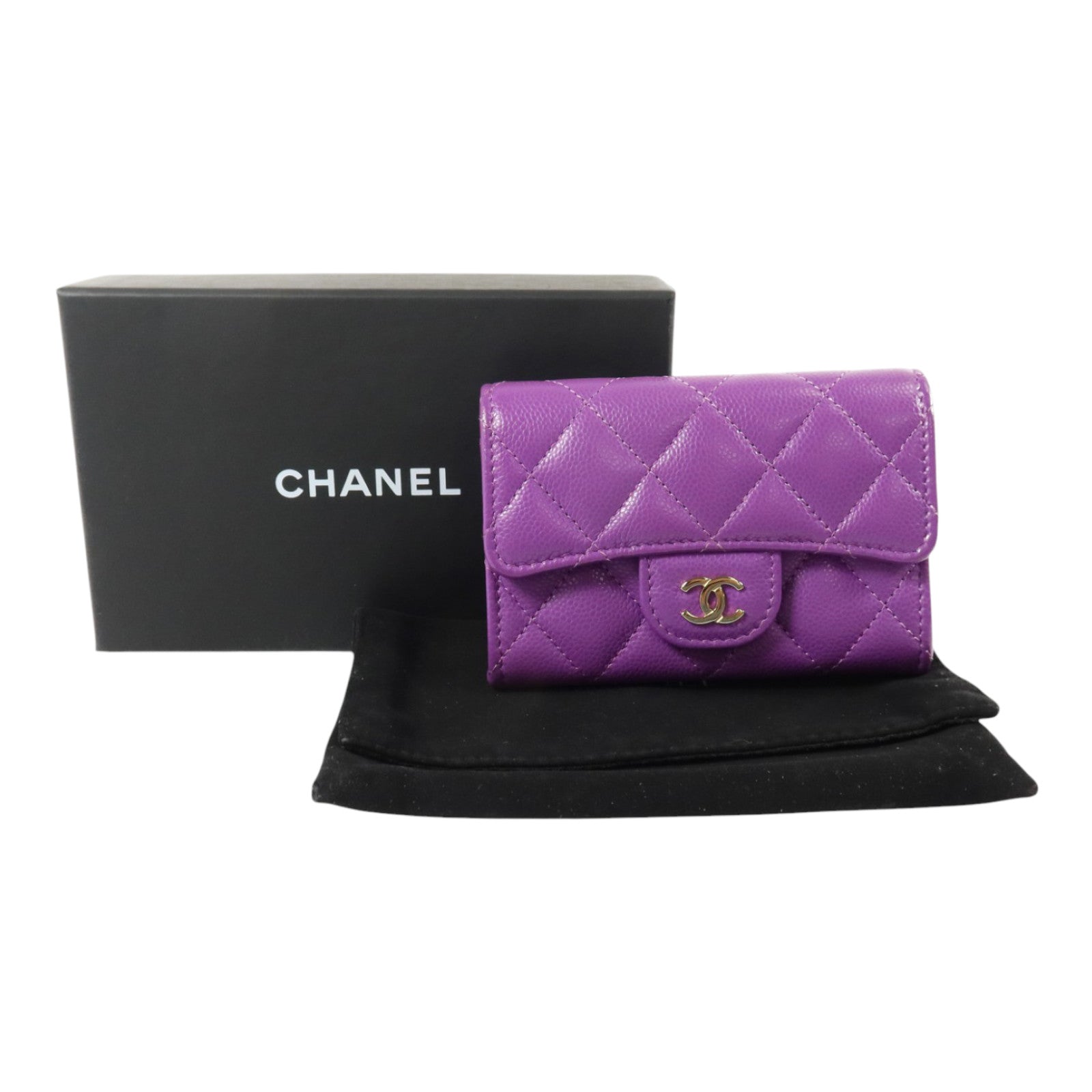 CHANEL 牛皮皮革Classic Flap Card Case金扣卡片套