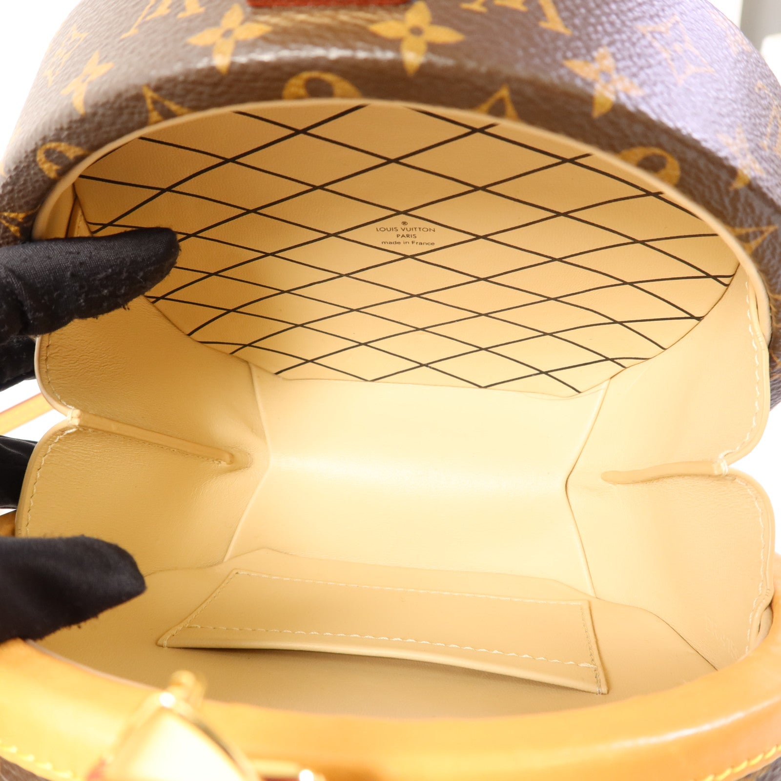 LOUIS VUITTON Monogram Petite Boite Chapeau金扣手挽肩背兩用袋